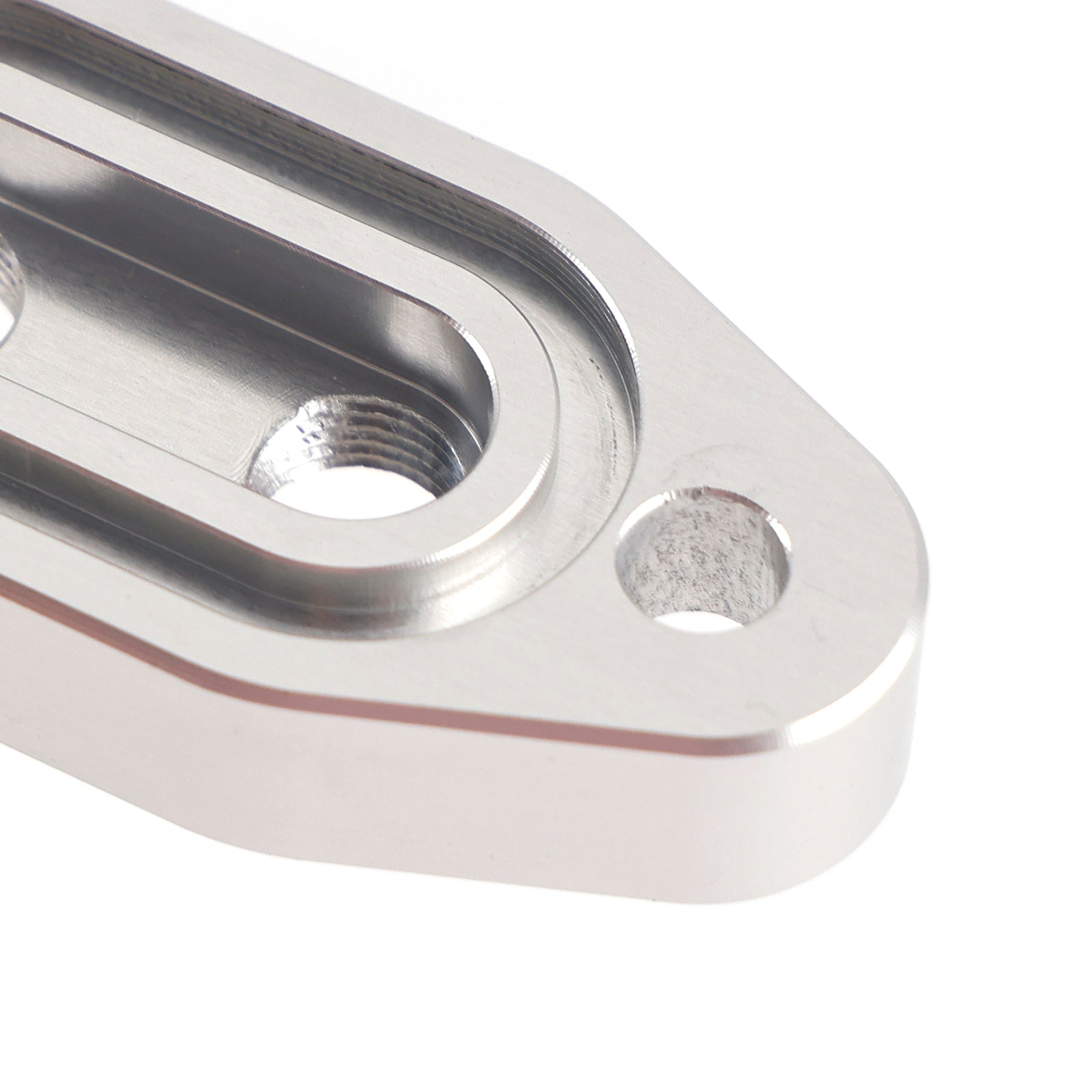 Twin Turbo Dual 1/8" NPT Oil Feed Line Adapter Plate for LS1 LSX LS3 LS2 LQ4