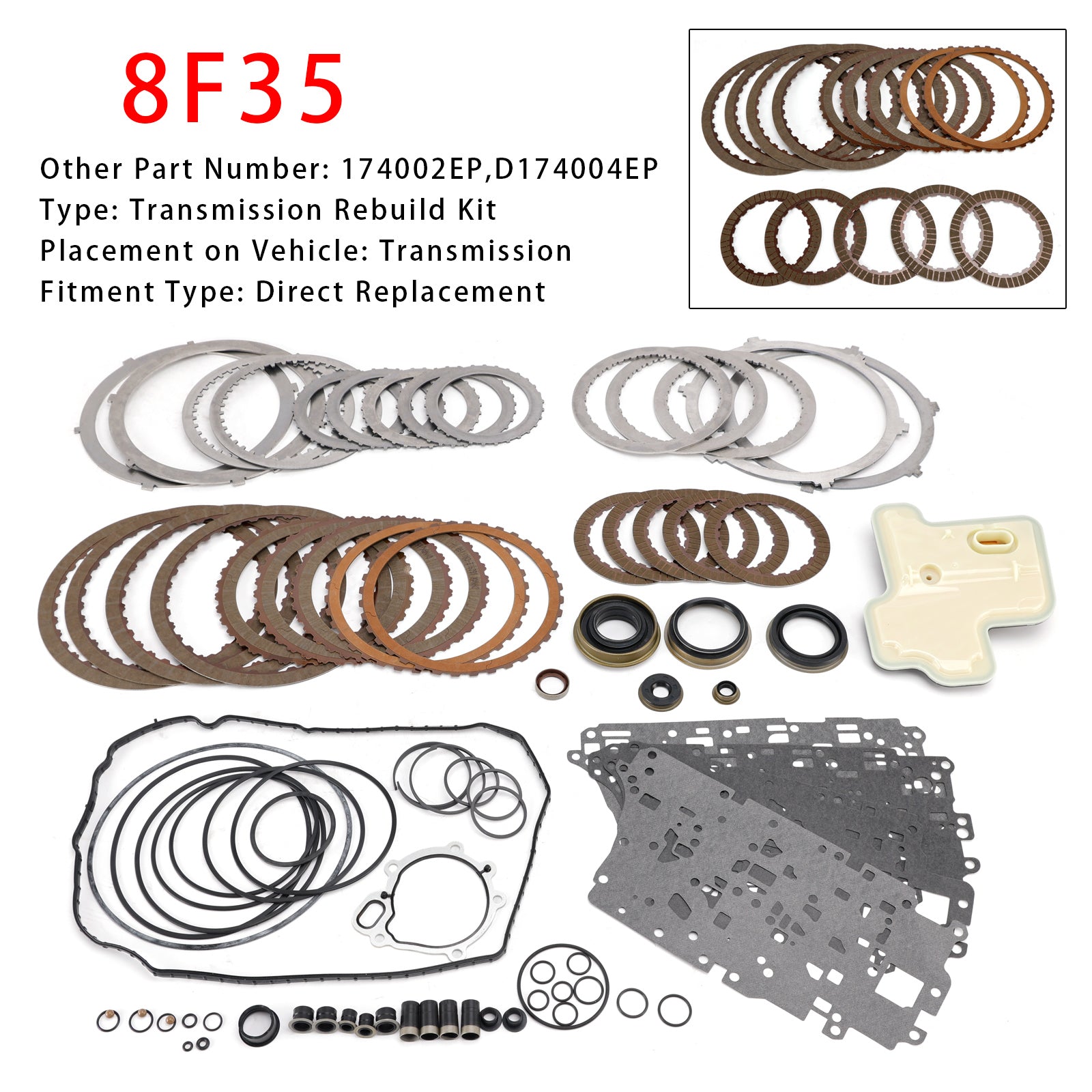 8F35 Transmission Rebuild Kit