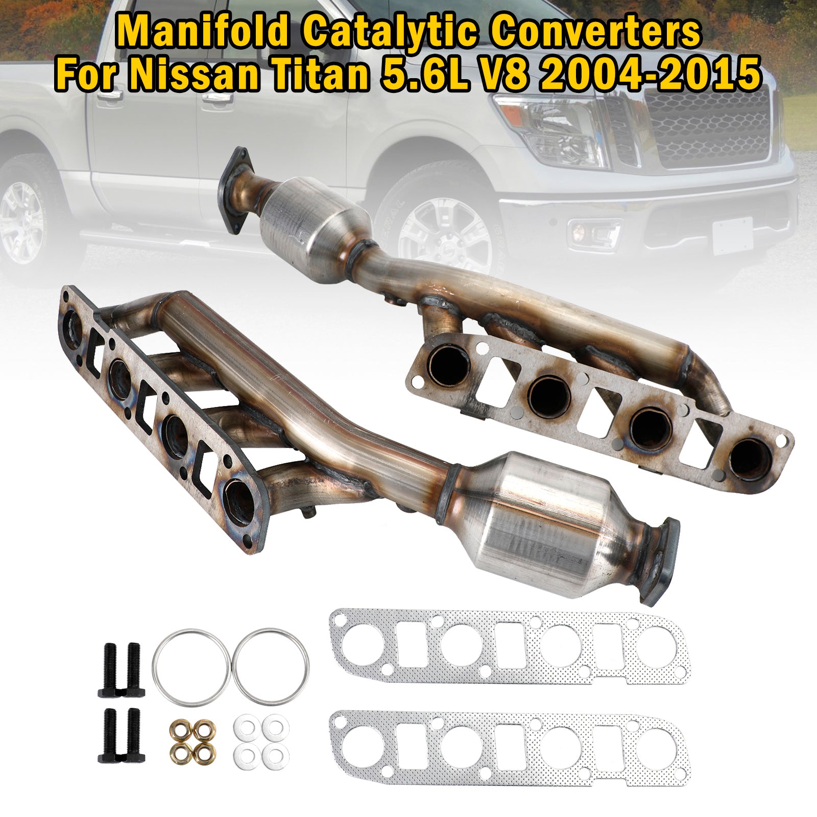 Nissan Titan 5.6L 2004-2015 Manifold Left & Right Catalytic Converters