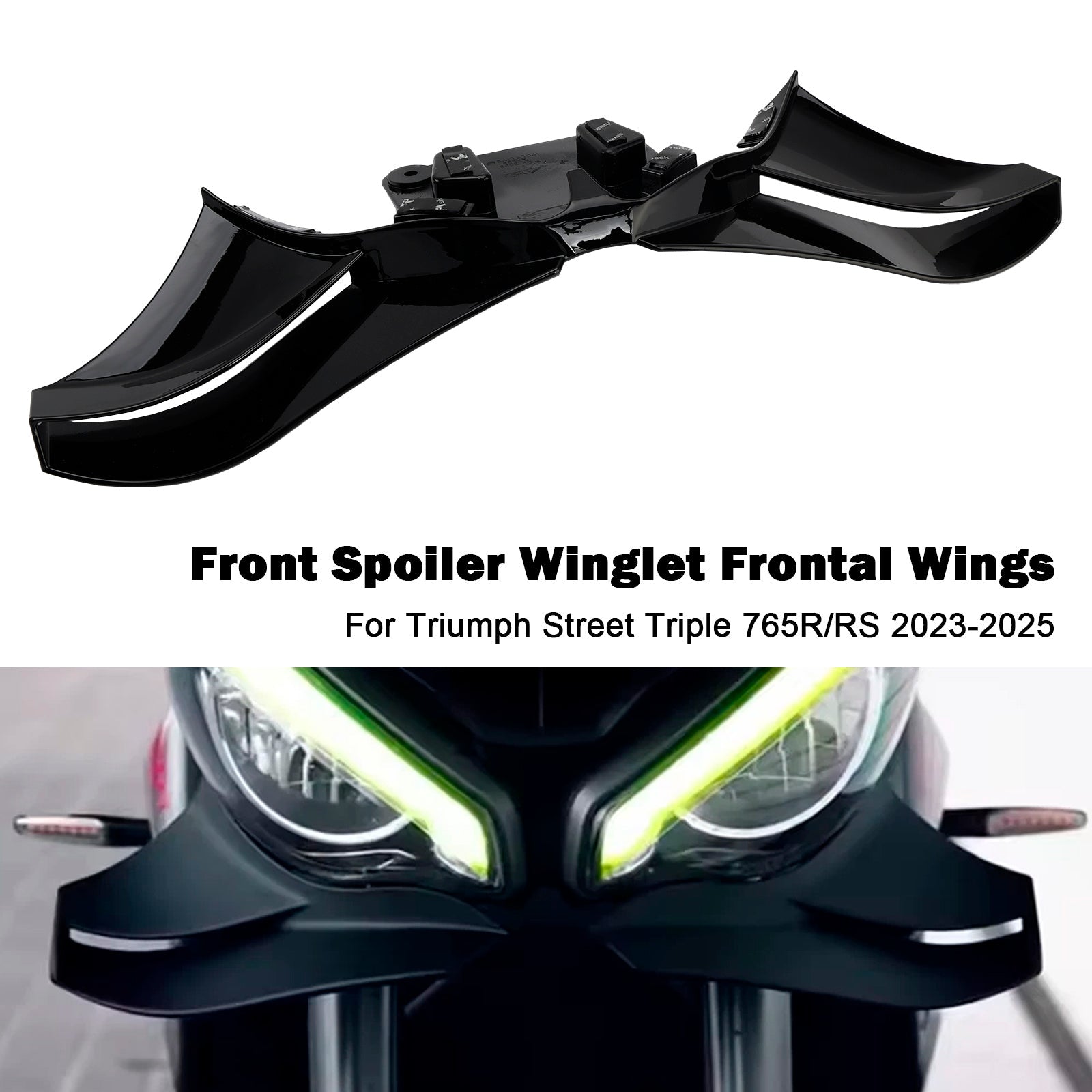 2023-2025 Street Triple 765R/RS Front Spoiler Winglet Frontal Wings