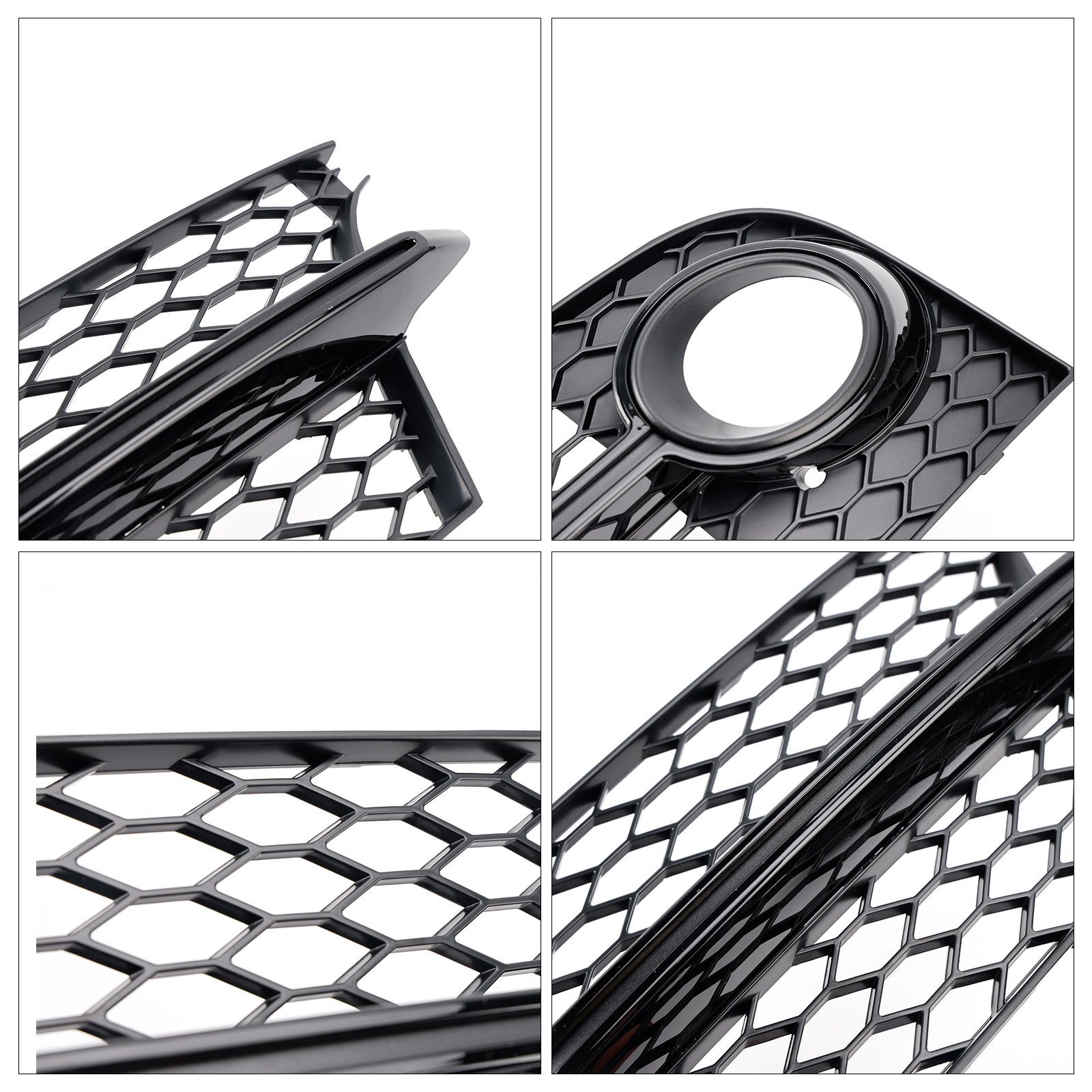 2011-2014 Audi TT MK2 S-Line TTS Honeycomb Front Bumper Fog Light Grille