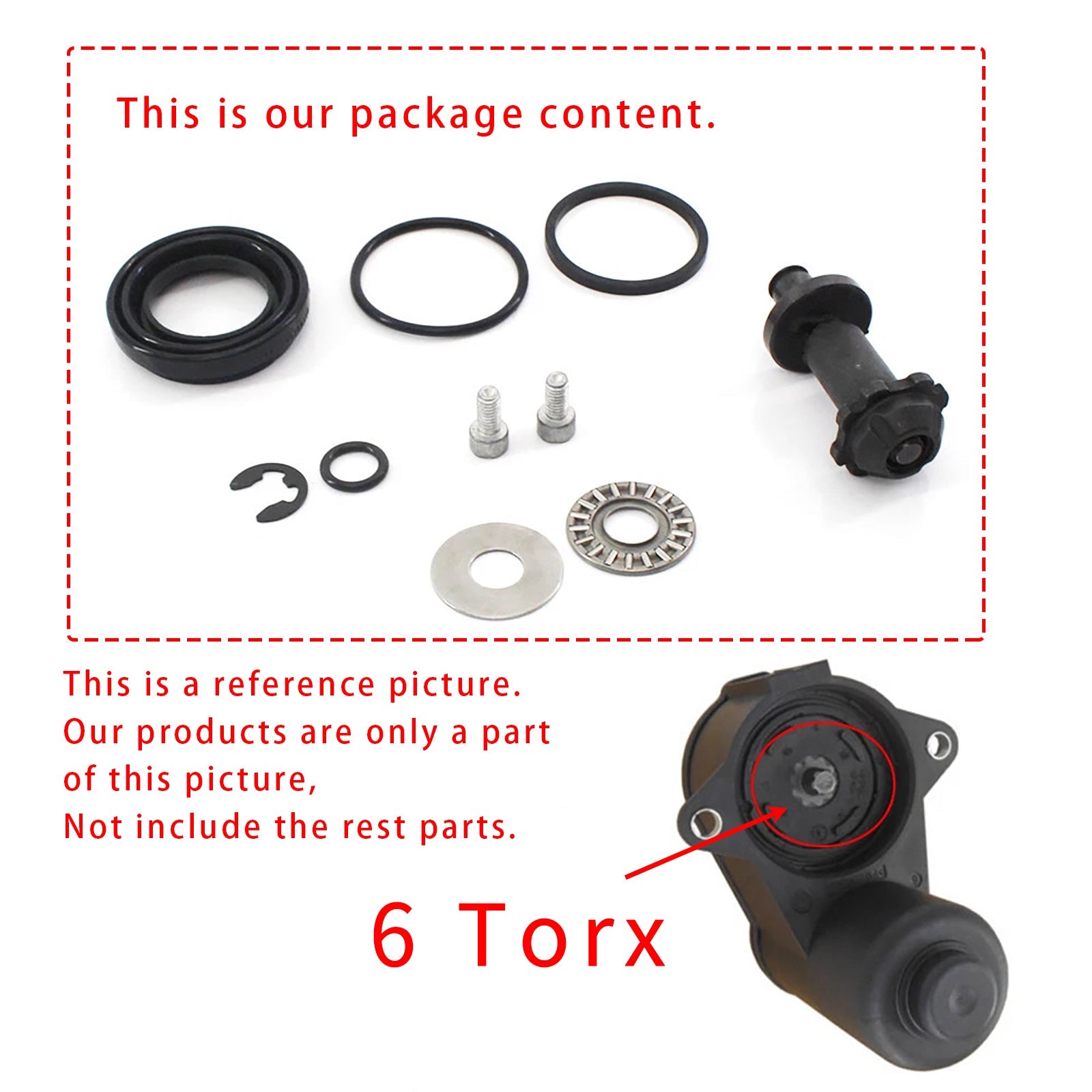 6 Torx Parking Rear Brake Caliper Motor Repair Kit For Audi VW Passat 32332082