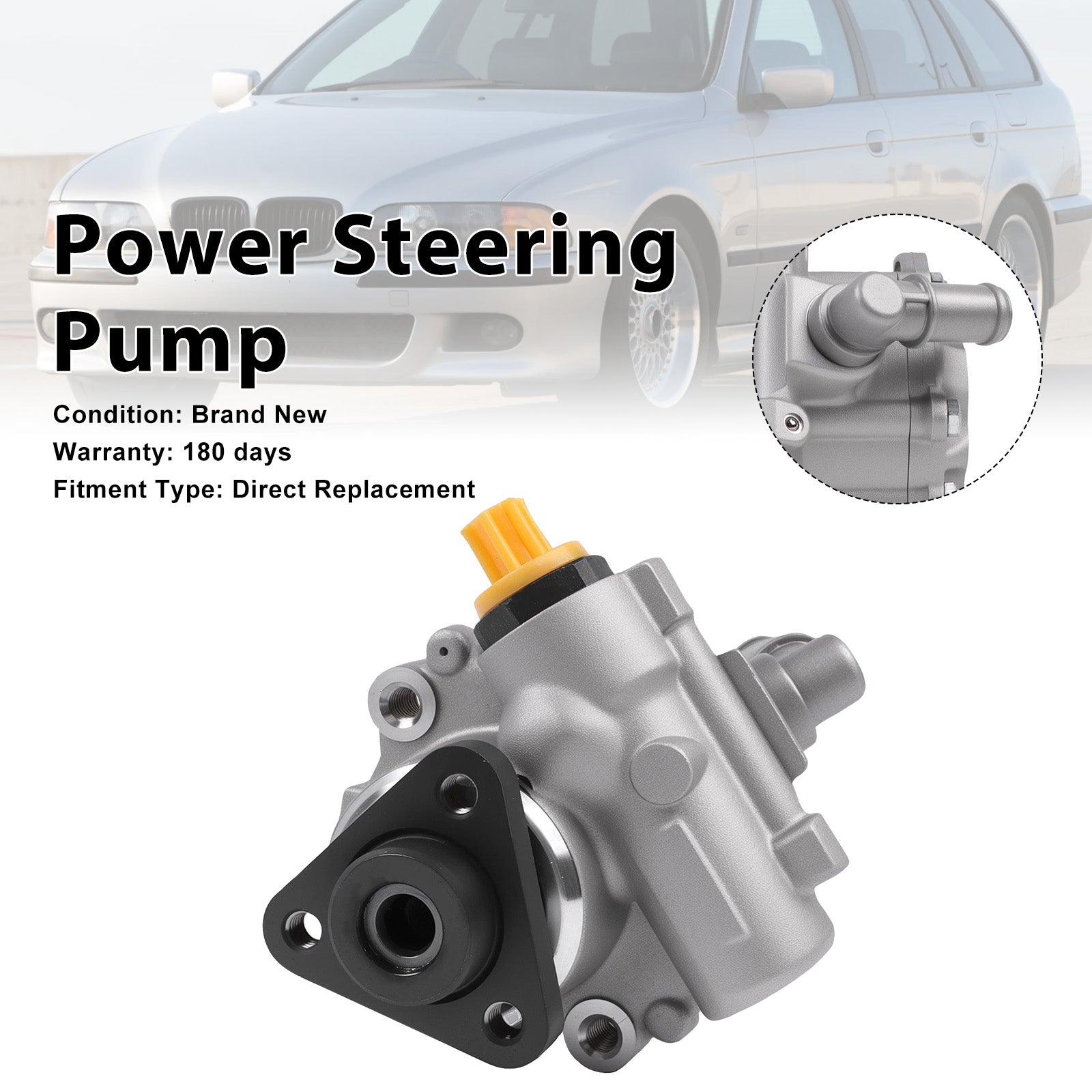 Power Steering Pump 32411092742 Fit BMW E39 520i 523i 525i 530i 1996-2004 (Copy)