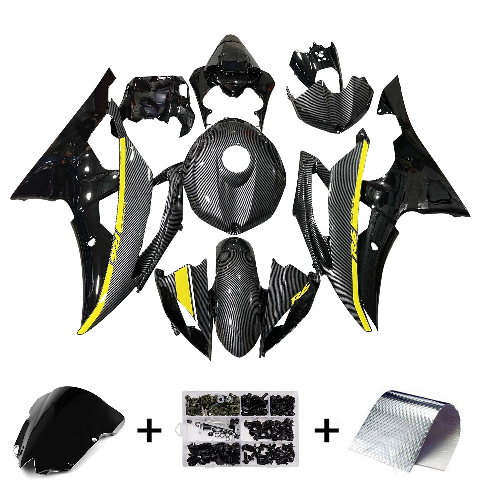 Injection Fairing Kit Bodywork Plastic ABS For Yamaha YZFR6 YZF-R6 2008-2016