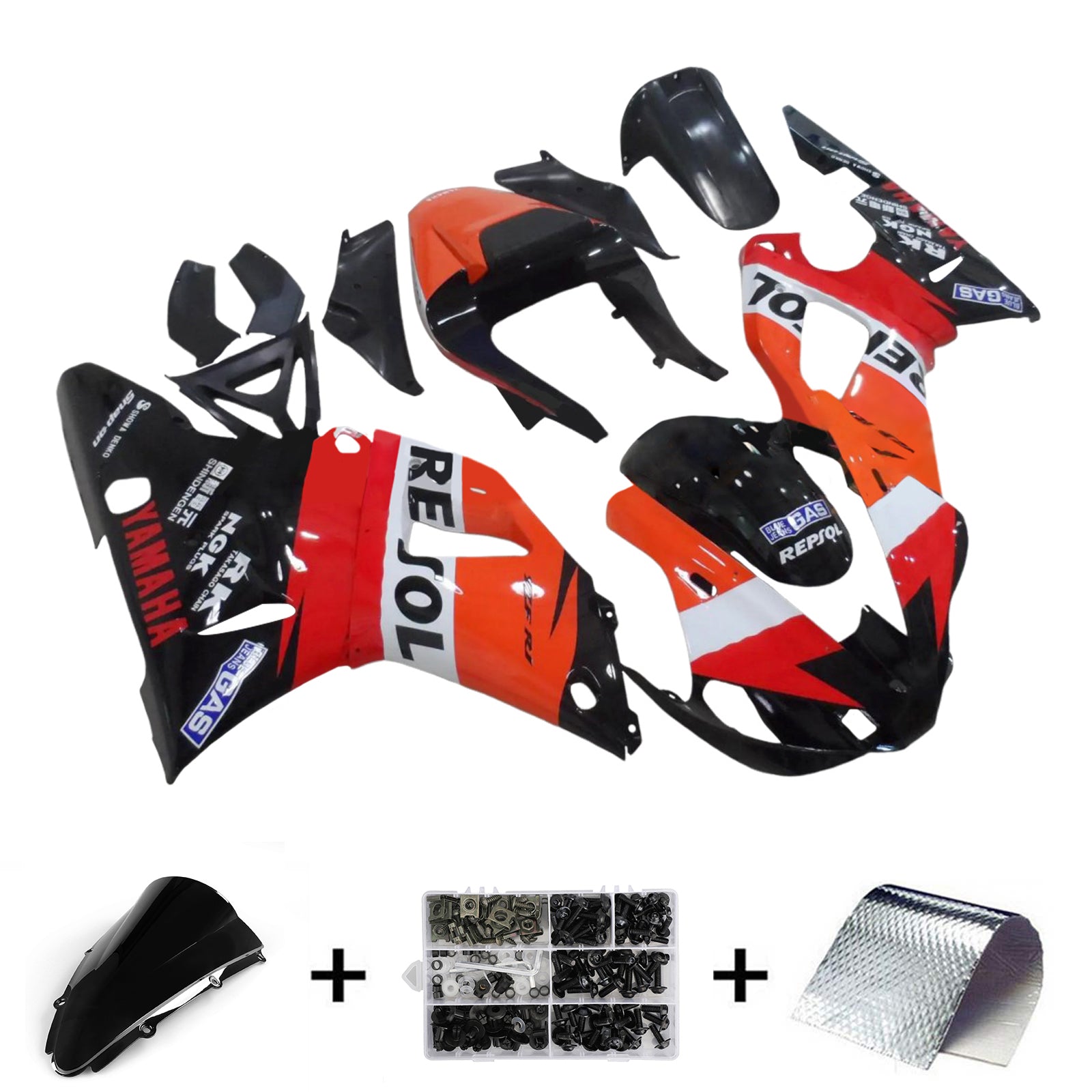 Yamaha YZF 1000 R1 2000-2001 Fairing Kit Bodywork Plastic ABS