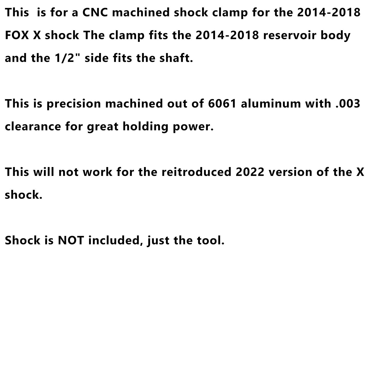 Reservoir body & Shaft Clamp 803-00-208 For Fox Float X Shock rebuild Vise Clamp