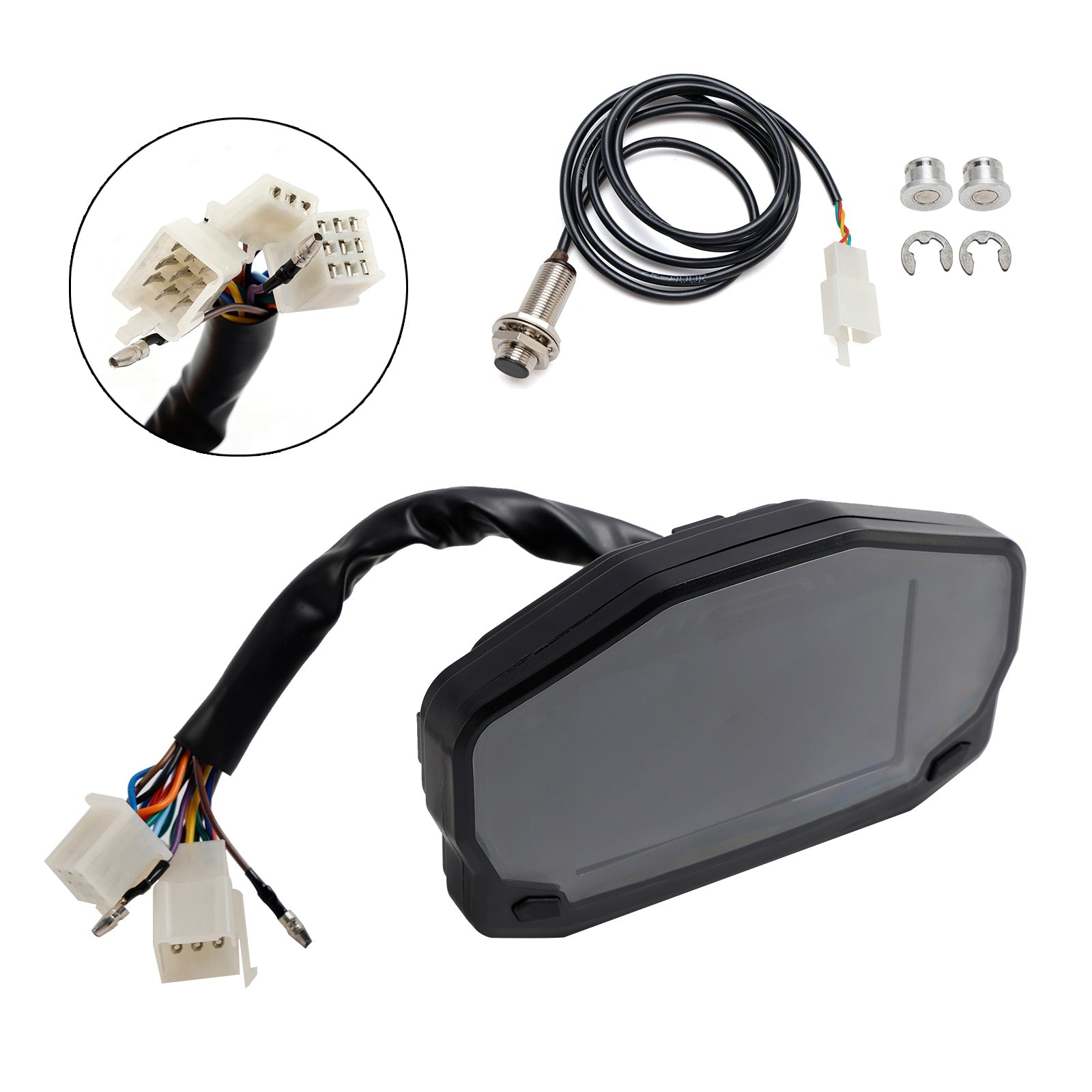 Backlight Lcd Rpm Digital Display Odometer Speedometer Universal For Motorcycle