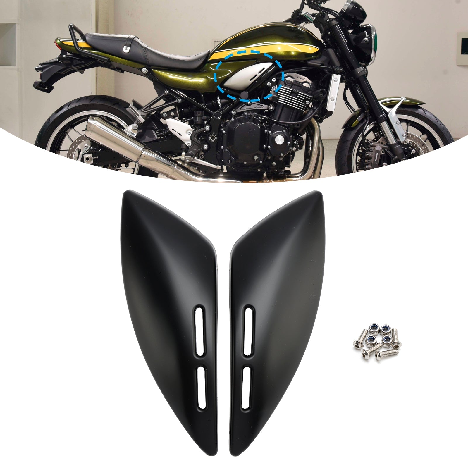 Gas Tank Side Cover Panel Fairing Cowl For Kawasaki Z900RS 2018-2024