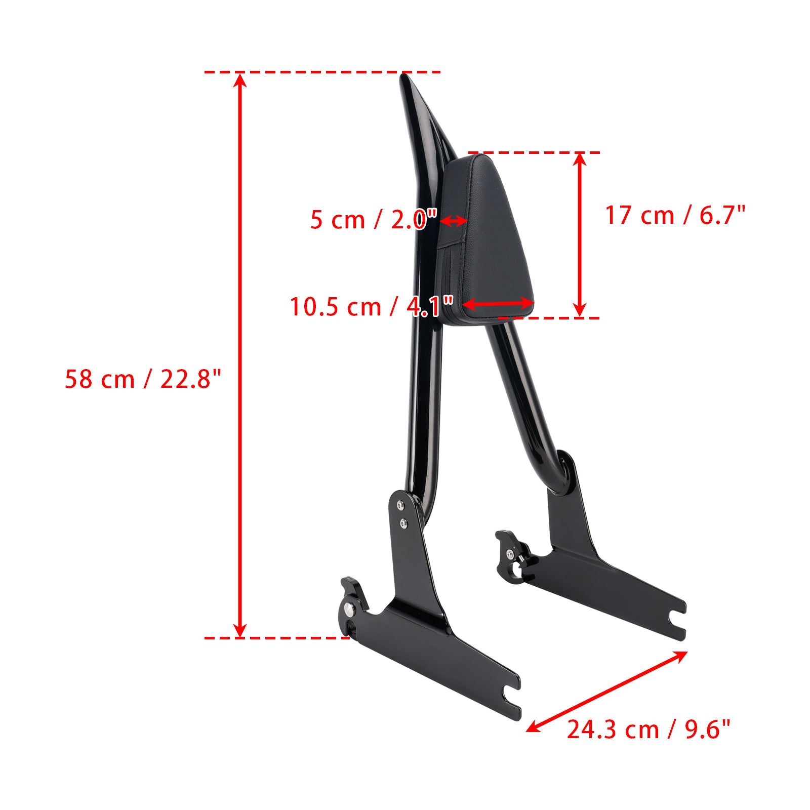 2006-2017 Dyna FXDB Low Rider FXDL FXDLS Passenger Sissy Bar Backrest