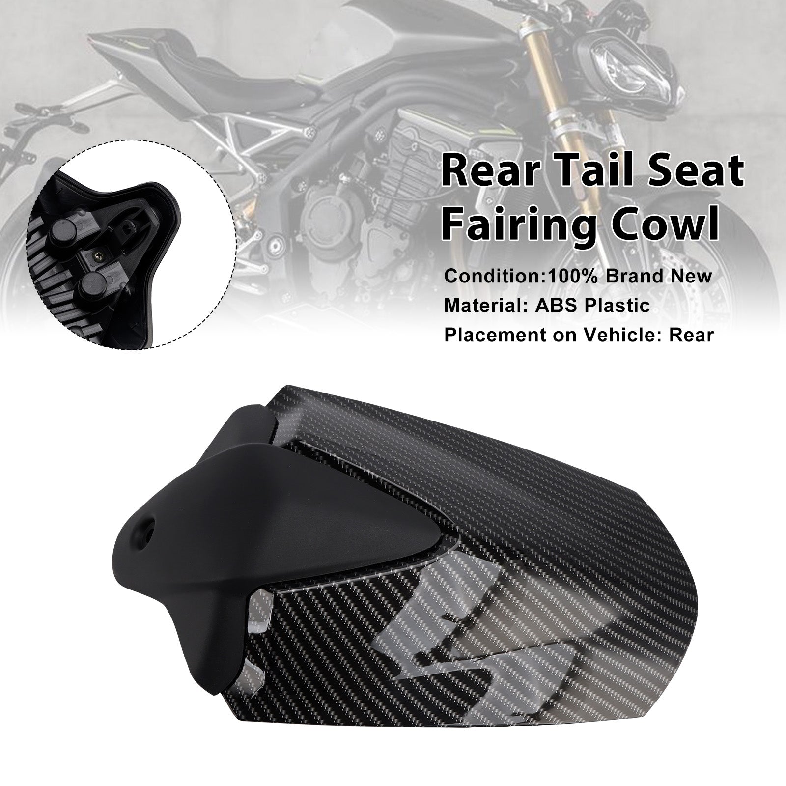 2021-2024 For Speed Triple 1200 RS Rear Tail Seat Fairing Cowl Cover