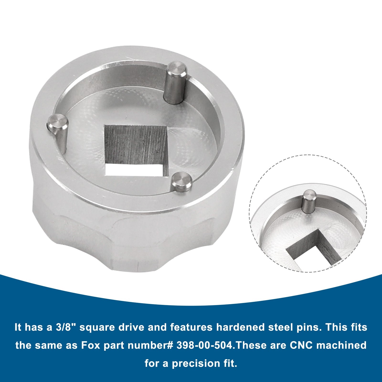 Fork Socket Tool for Fox CTD 3 pin outer piston removal-- 398-00-504