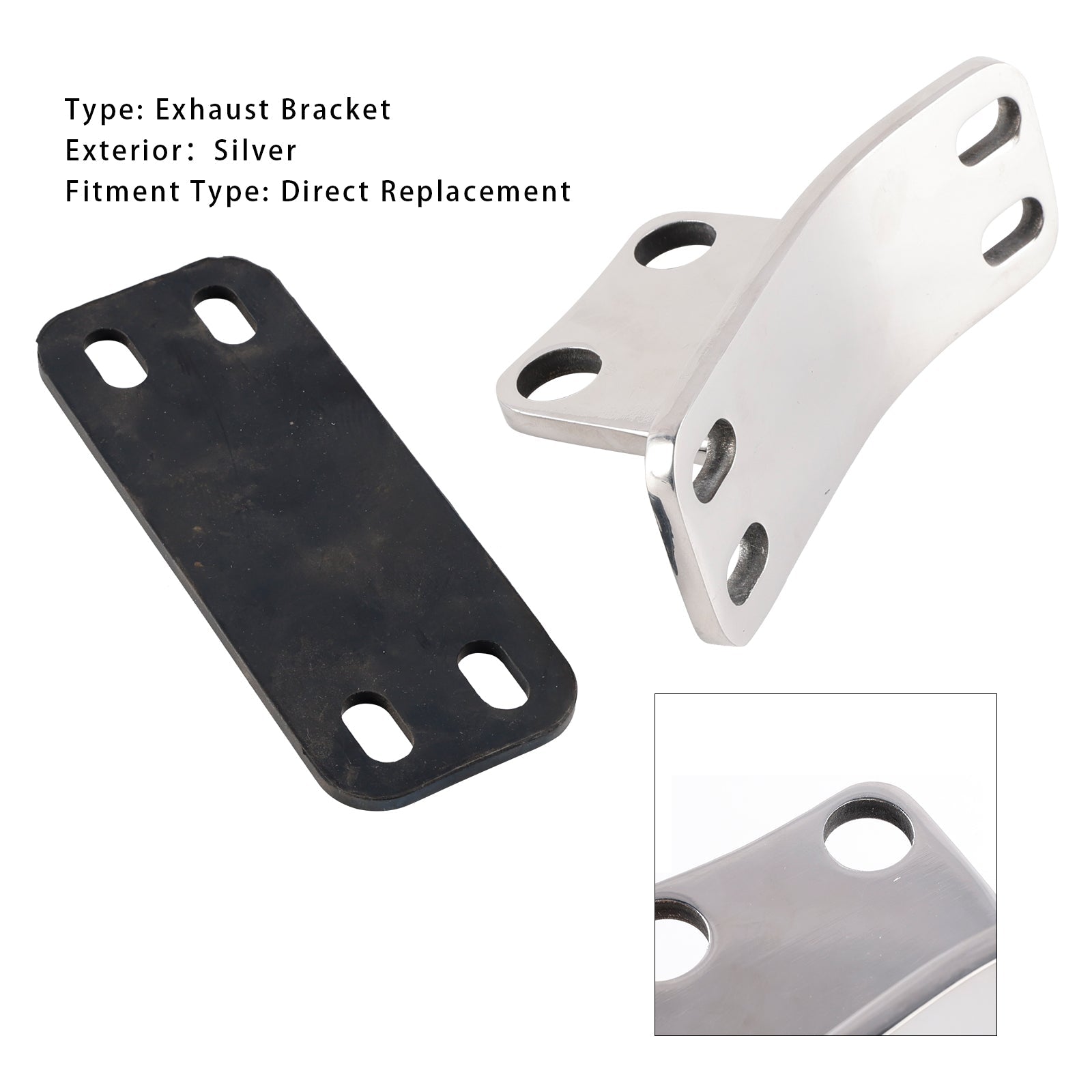 Peterbilt 359/379 Cab Lower Exhaust Stack Bracket Stainless 14-12998