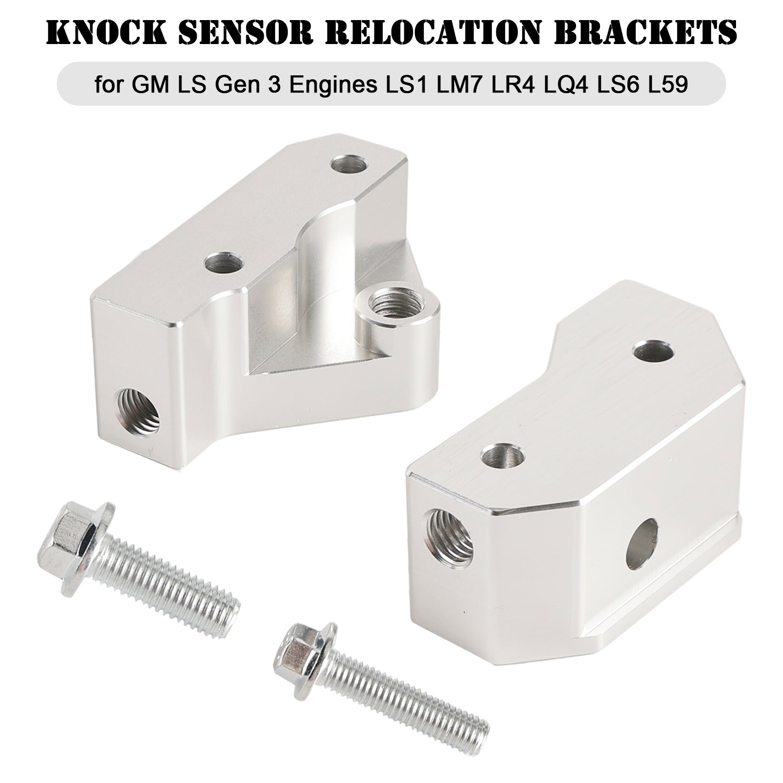 Knock Sensor Relocation Brackets for GM LS Gen 3 Engines LS1 LM7 LR4 LQ4 LS6 L59