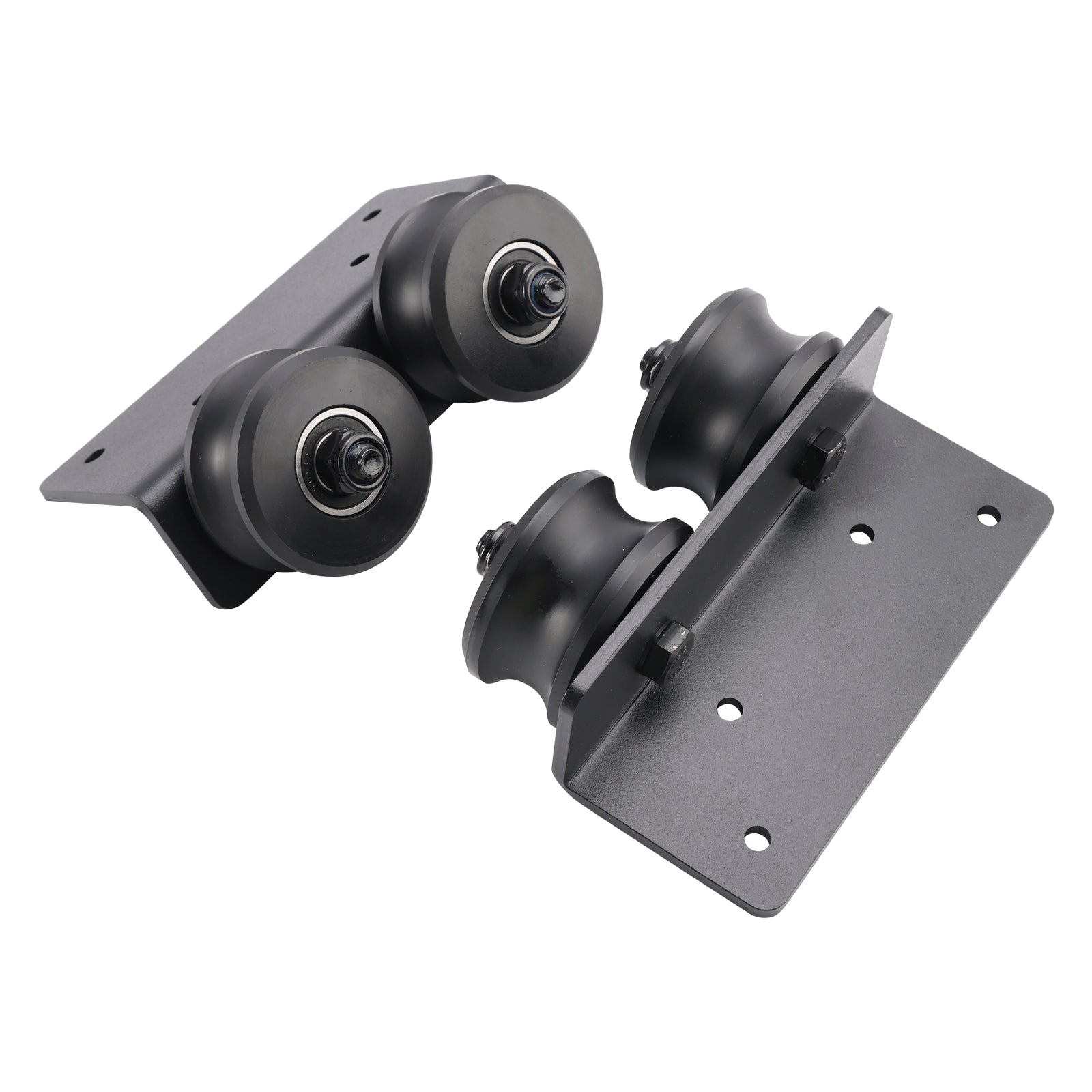 Rolling Library Sliding Ladder Hardware Kit with Brake 3.3FT Round Tube