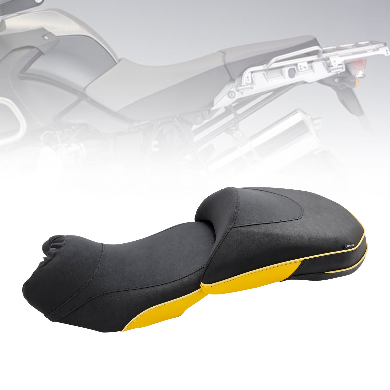 Rider Passenger Seat Front Rear Cushion Fit Yellow For Bmw R1200Gs 14-18 R1250Gs