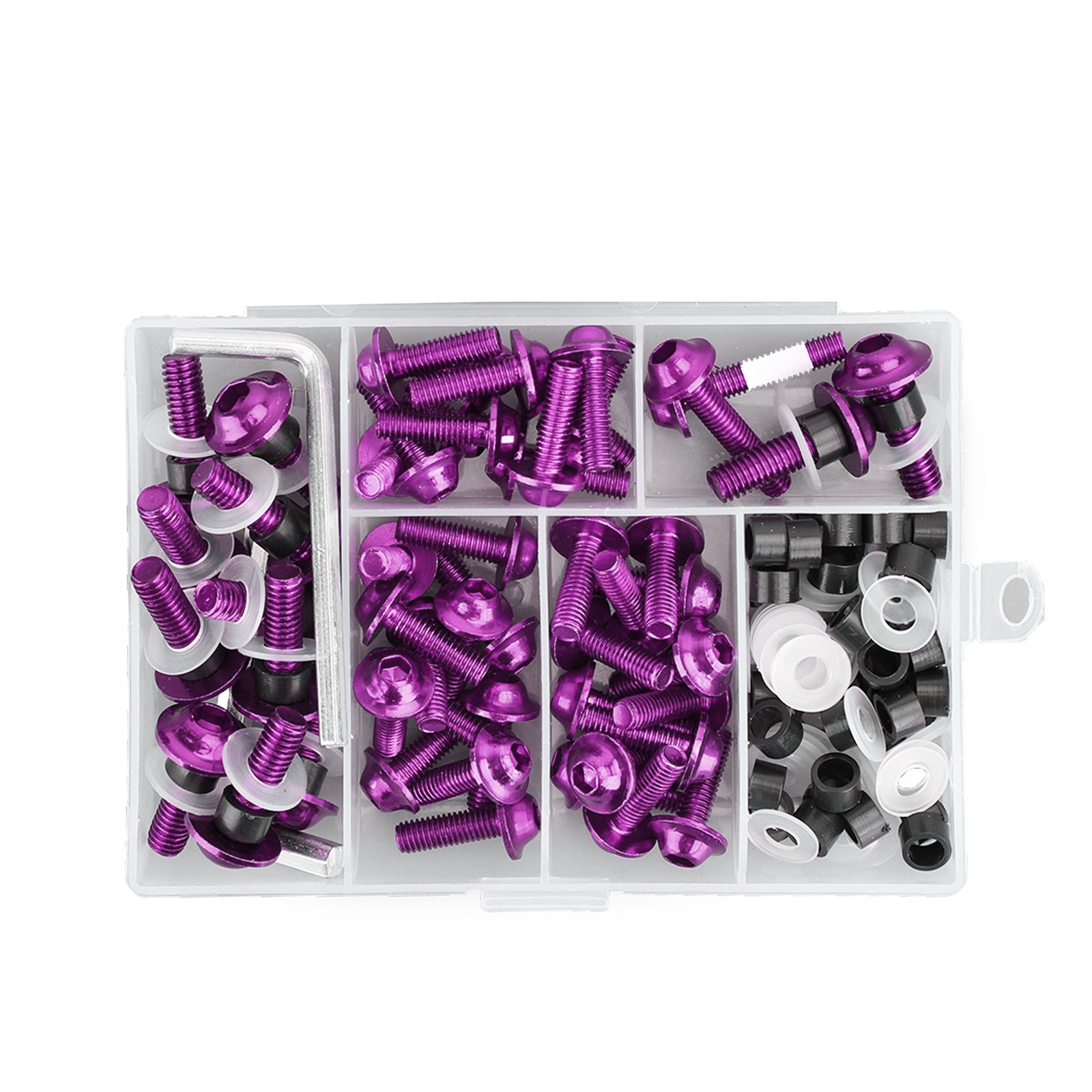 158x Fastener Clip Screw Bolt Kit Motorcycle Sportbike Windscreen Fairing Purple