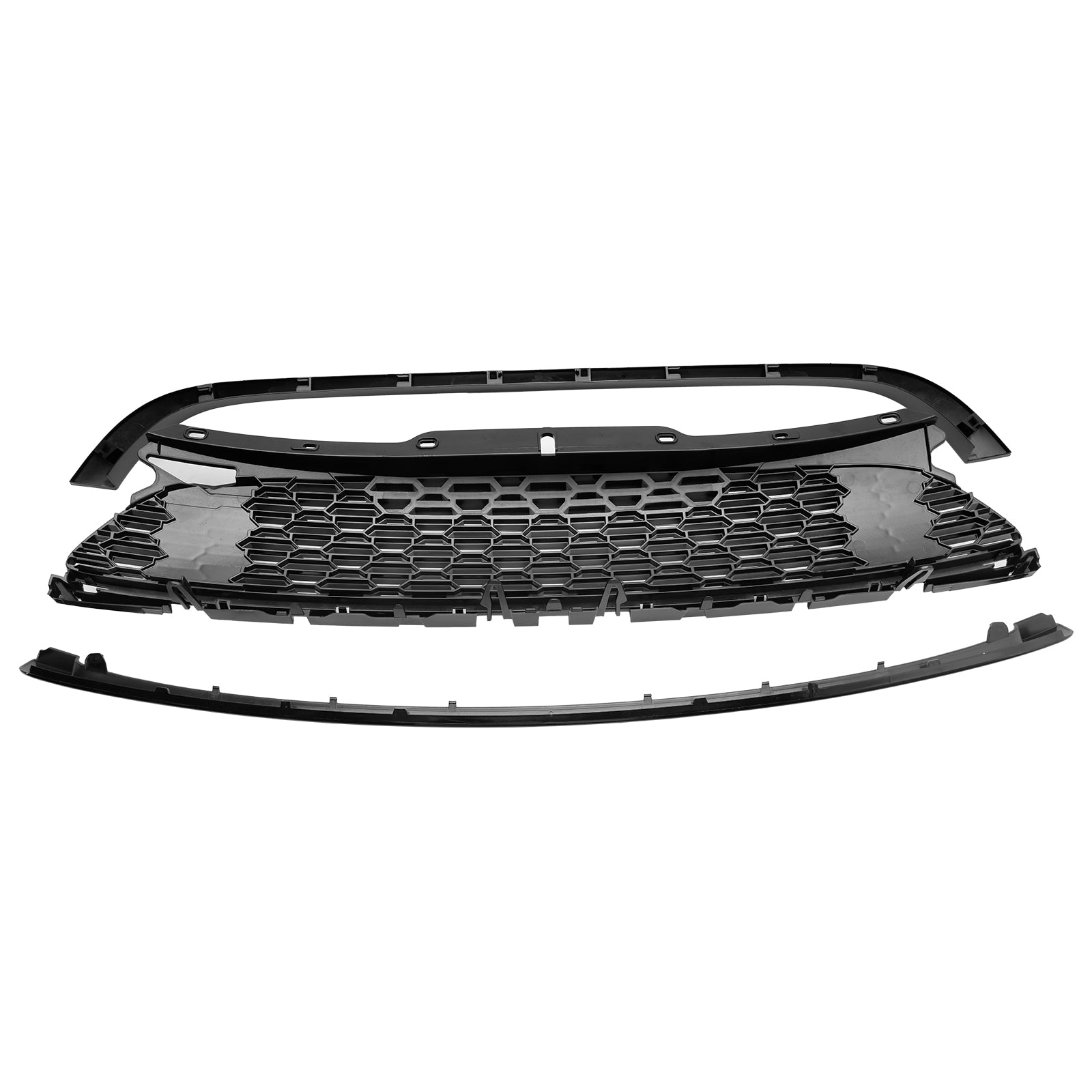 3PCS Gloss Black Front Grill Grille Fit Mini R55 R56 R57 R58 R59 Cooper S & JCW