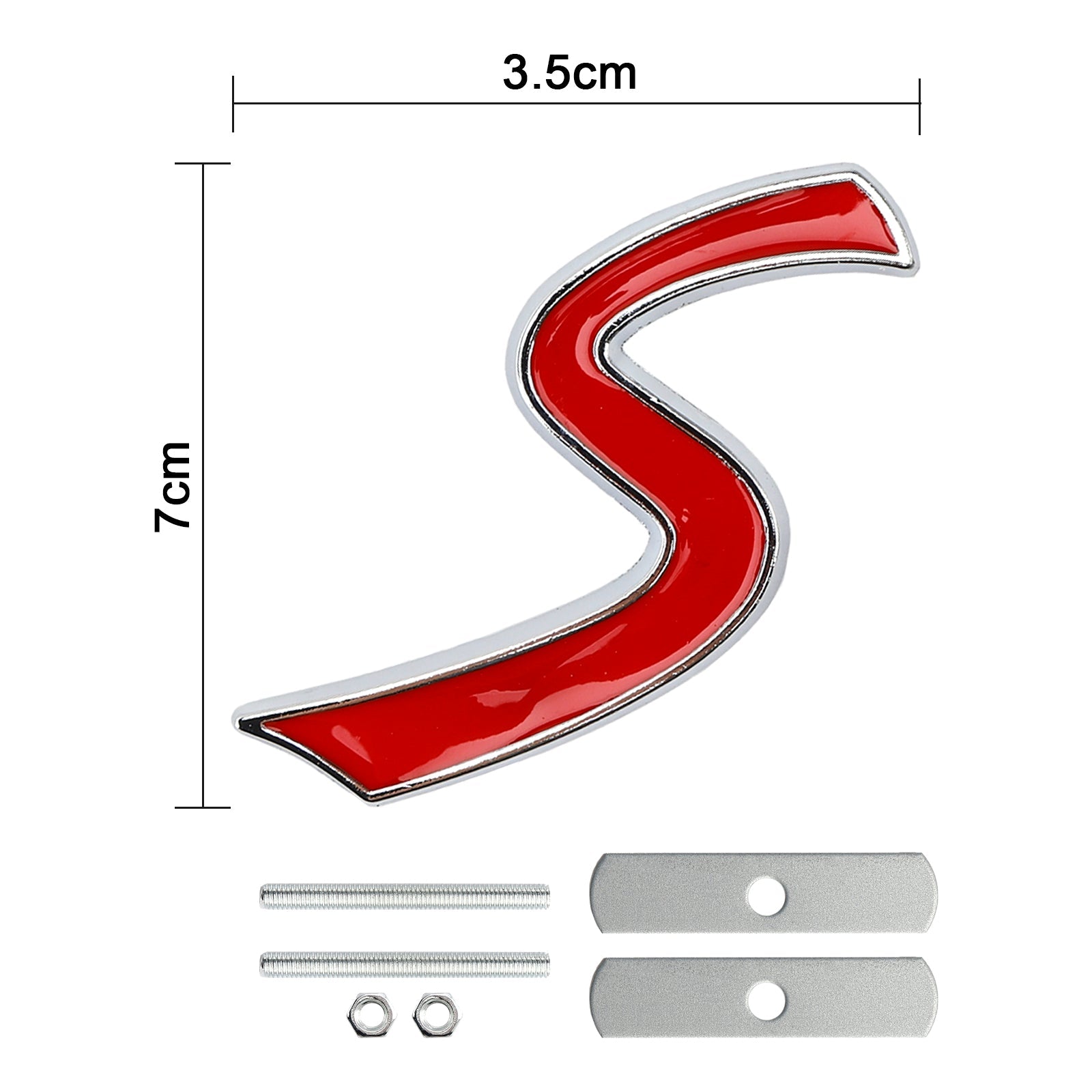 Front Grille S Emblem Decal Badge for MINI Cooper