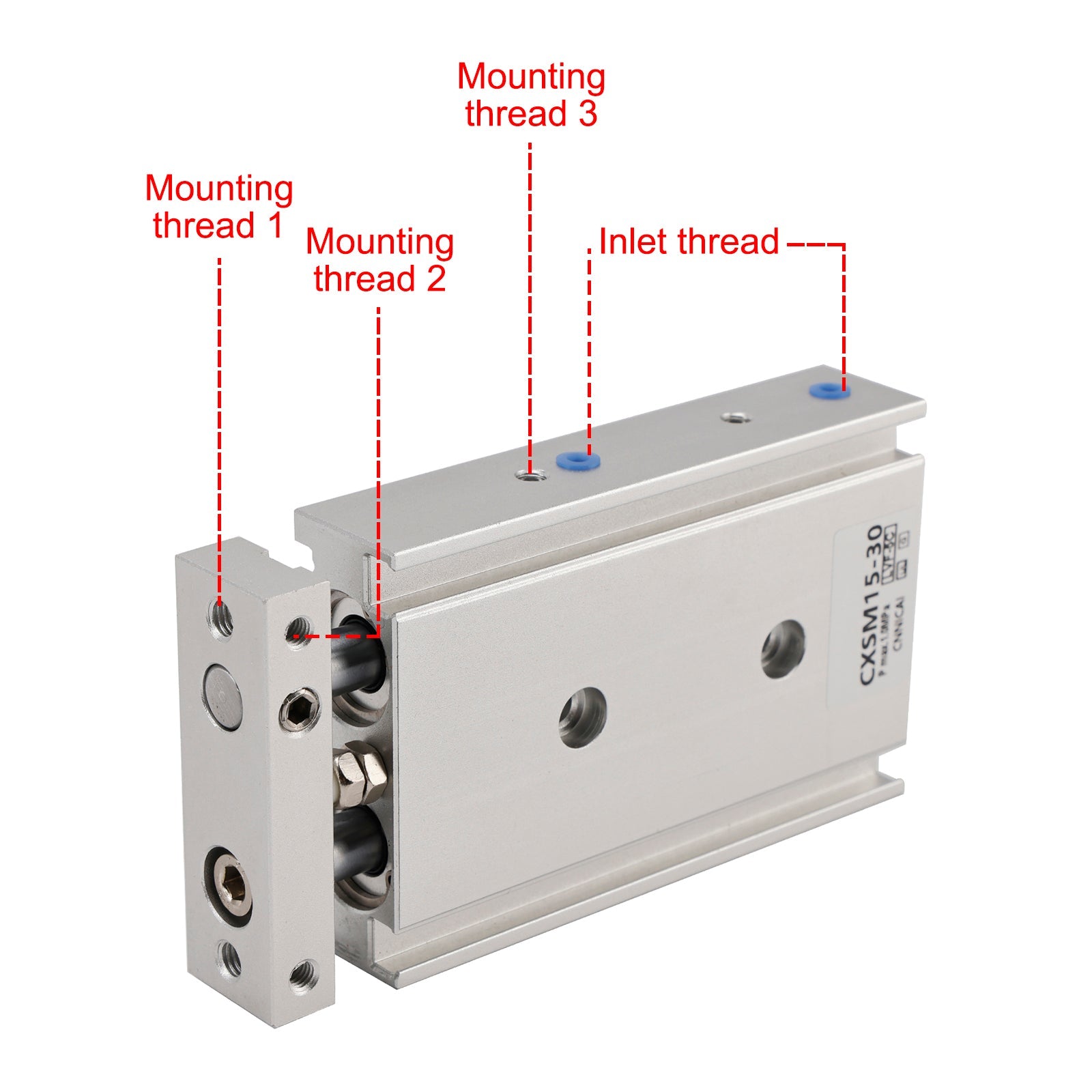 SMC CXSM15-30 Air Cylinder Pneumatic Dual Rod Cylinder Double Acting