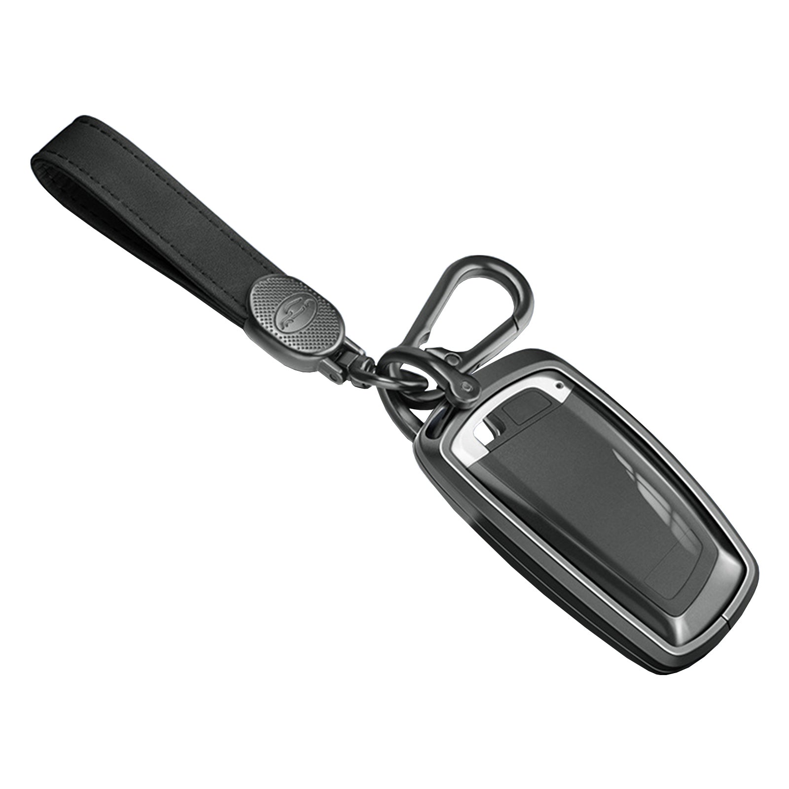 Aluminum Alloy TPU Black Car Key Case Cover With Buckle For BMW x3 x1 x5