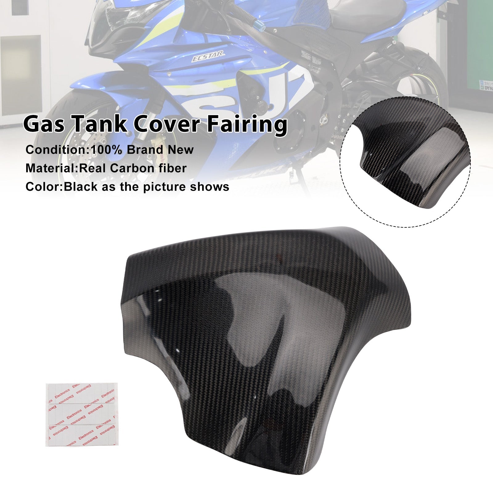 2009-2016 Suzuki GSXR1000 GSX-R1000 Real Carbon Fiber Tank Cover Fairing
