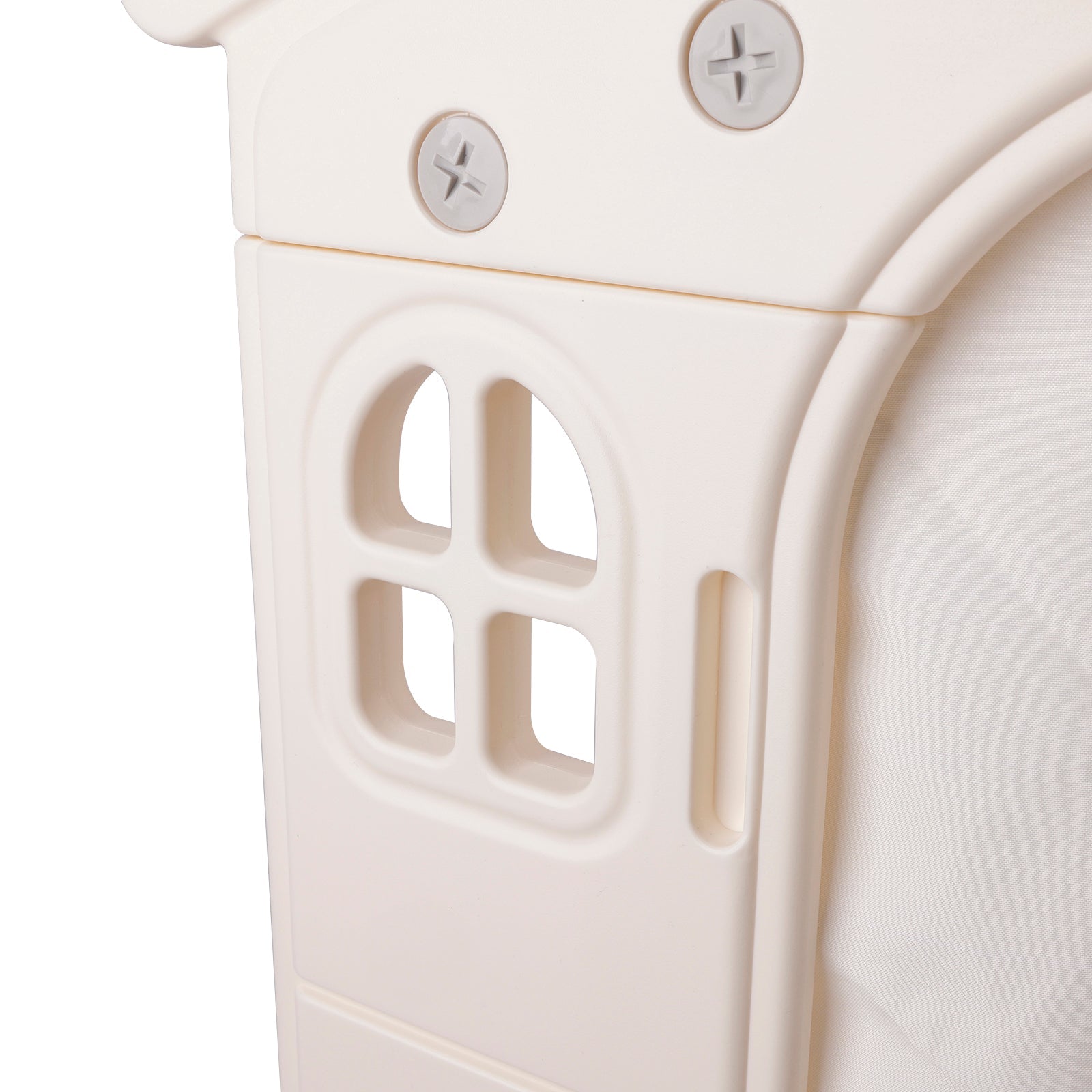 Kid Plastic Outdoor Playhouse With Light Strip And Building Blocks Toddler Toy