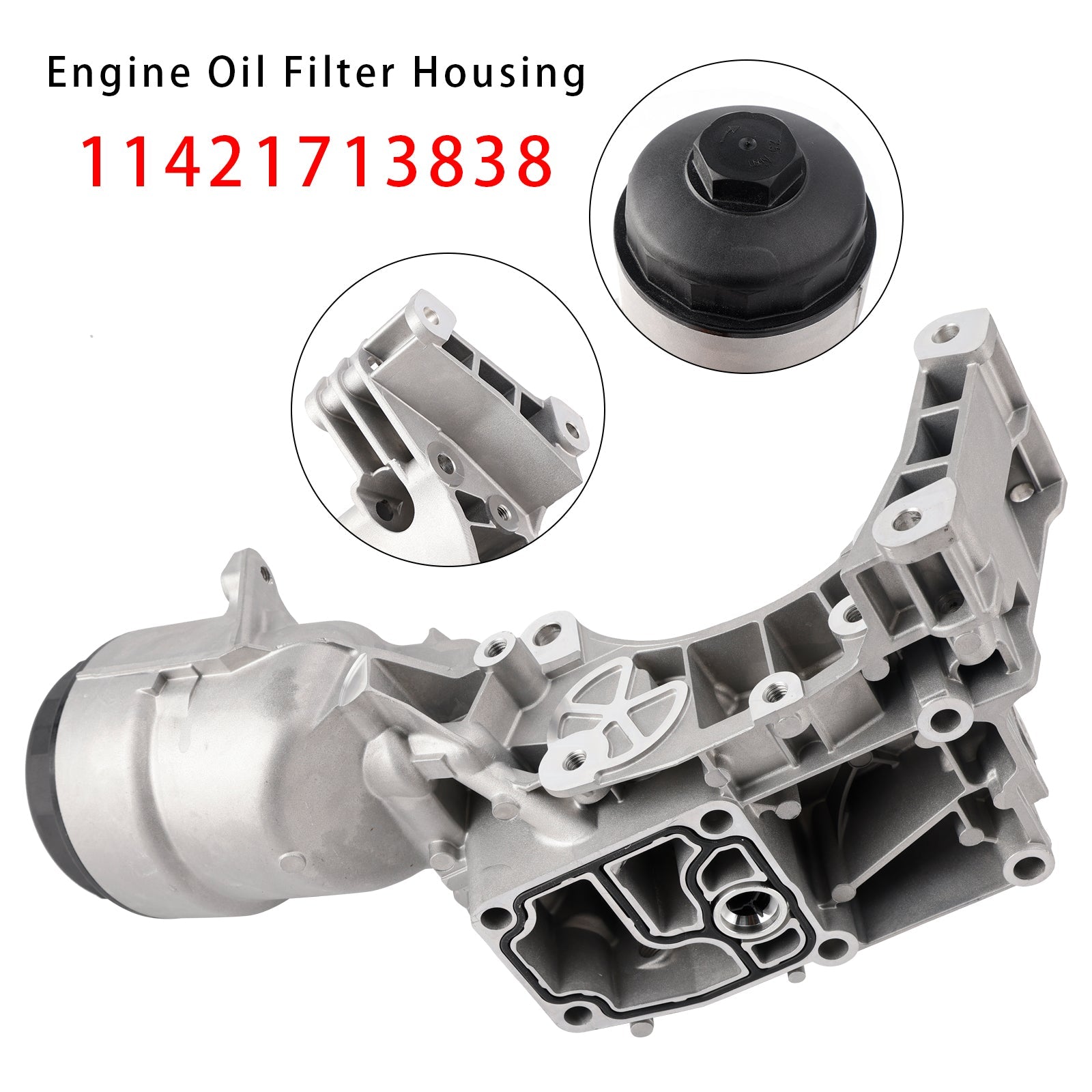 2003-2005 BMW Z4 E85 2003-2005 L6 2.5L 3.0L Convertible 1713838 Engine Oil Cooler Filter Housing