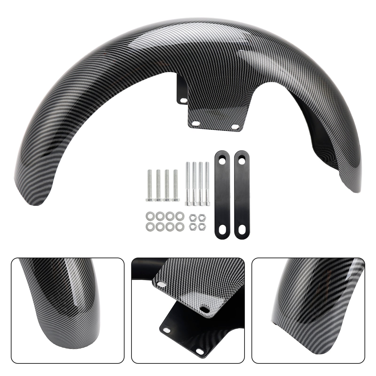 19" Wrap Front Fender ABS For Touring Electra Street Road Glide Baggers FLHT FLHR