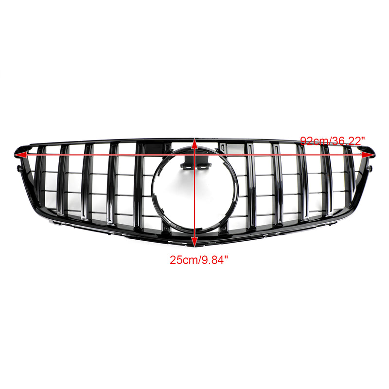 GTR Style Front Bumper Grille Grill Fit Benz C-Class W204 C300 C350 2008-2014