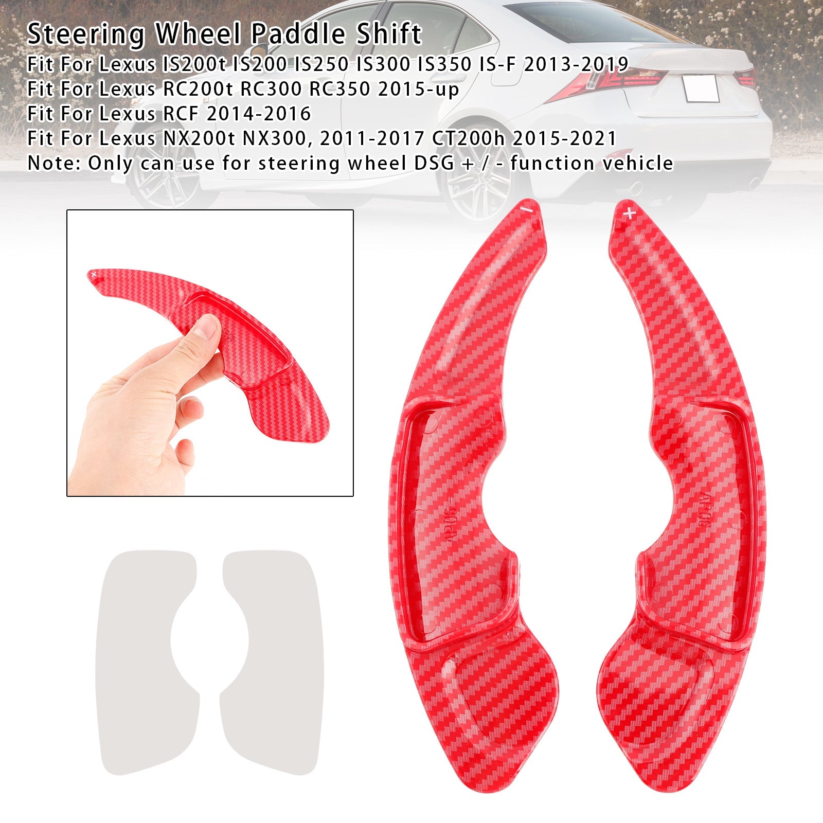 Steering Wheel Paddle Shifter Extensions For Lexus IS RC RCF NX