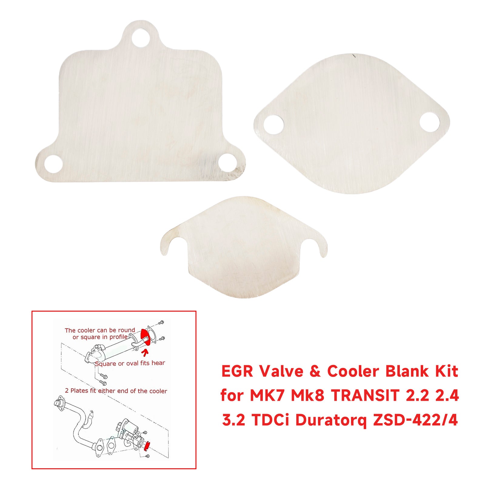 Kit en blanco de válvula y enfriador EGR para MK7 Mk8 TRANSIT 2.2 2.4 3.2 TDCi Duratorq ZSD-422/4