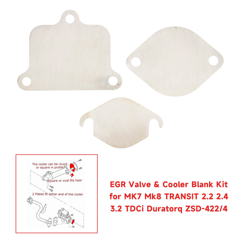 EGR Valve & Cooler Blank Kit for MK7 Mk8 TRANSIT 2.2 2.4 3.2 TDCi Duratorq ZSD-422/4