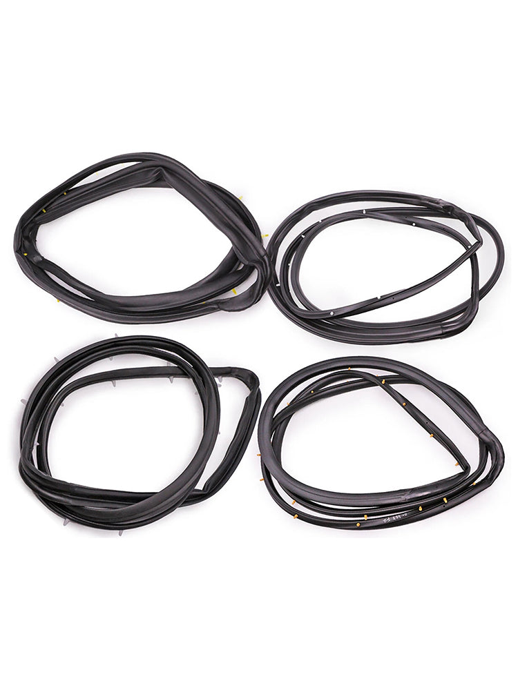 1998-2005 Nissan D22 Frontier 4Dr Double Cab 4PCS Front Rear Door Rubber Seal Weatherstrip 80831-2S400