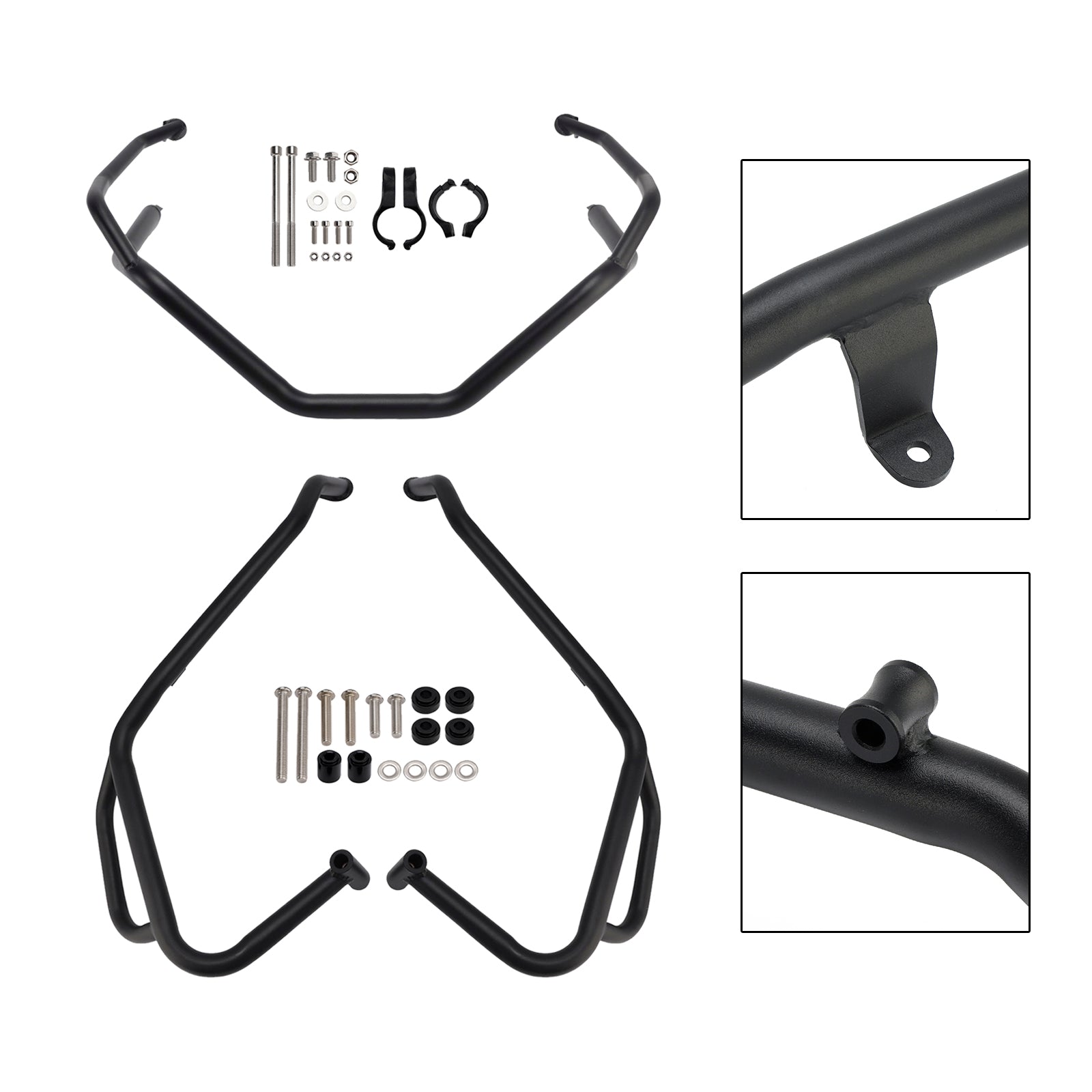 2025+ Honda X-Adv 750 Upper + Lower Engine Guard Frame Crash Bar Kit Black