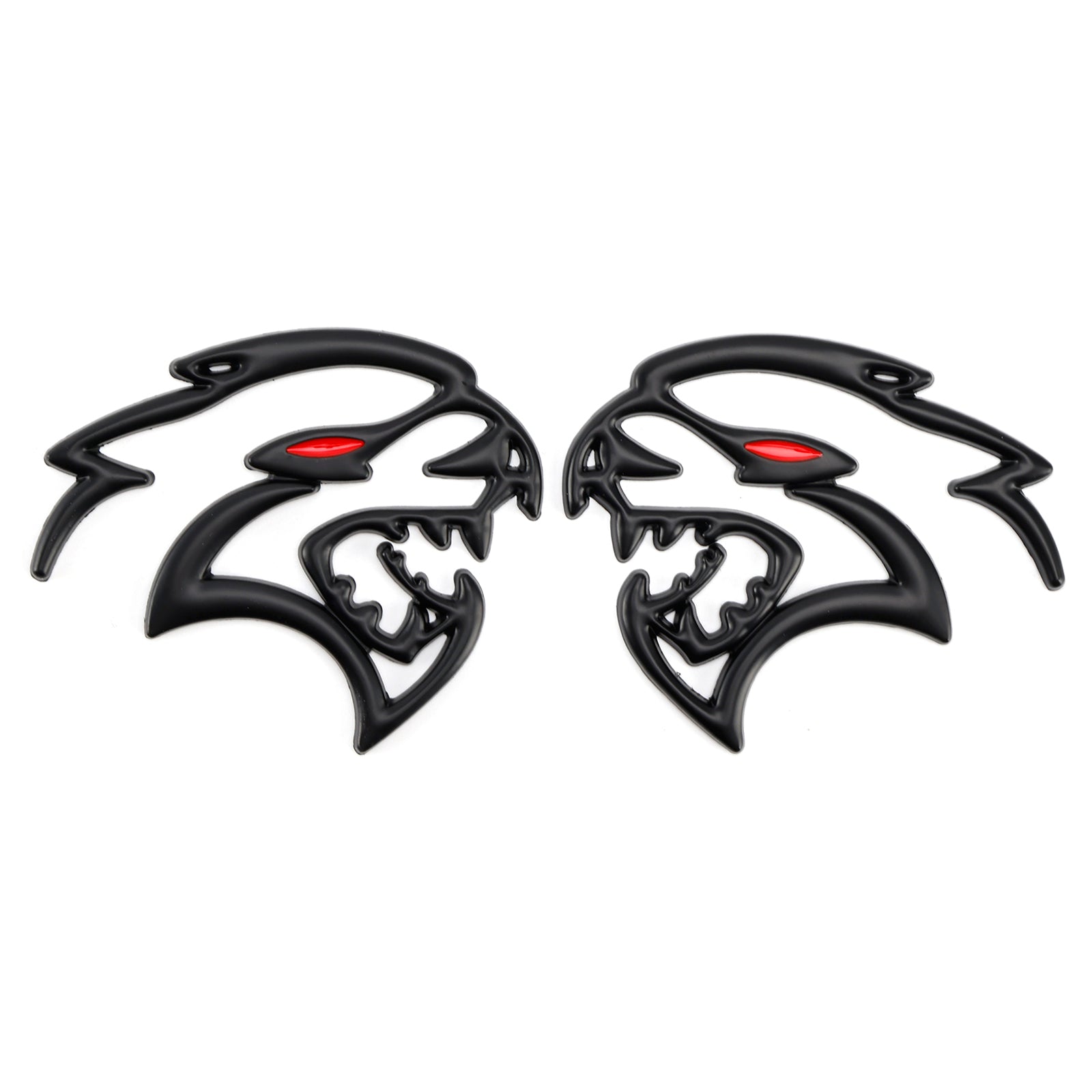 2x Hellcat Fender Side Emblem Badge Decal for SRT Hellcat Black