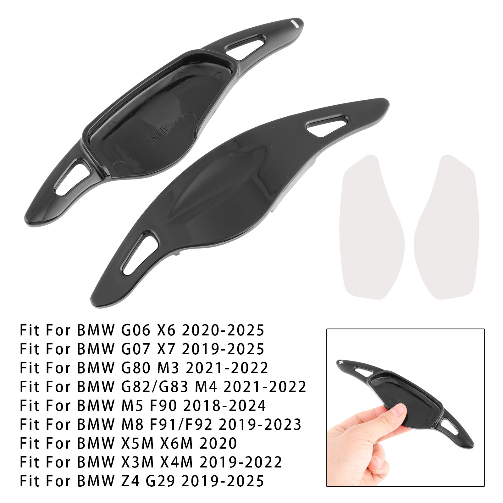 Steering Wheel Paddle Shifter Extensions For BMW G20 G21 G30 G31 F40 F22 Black