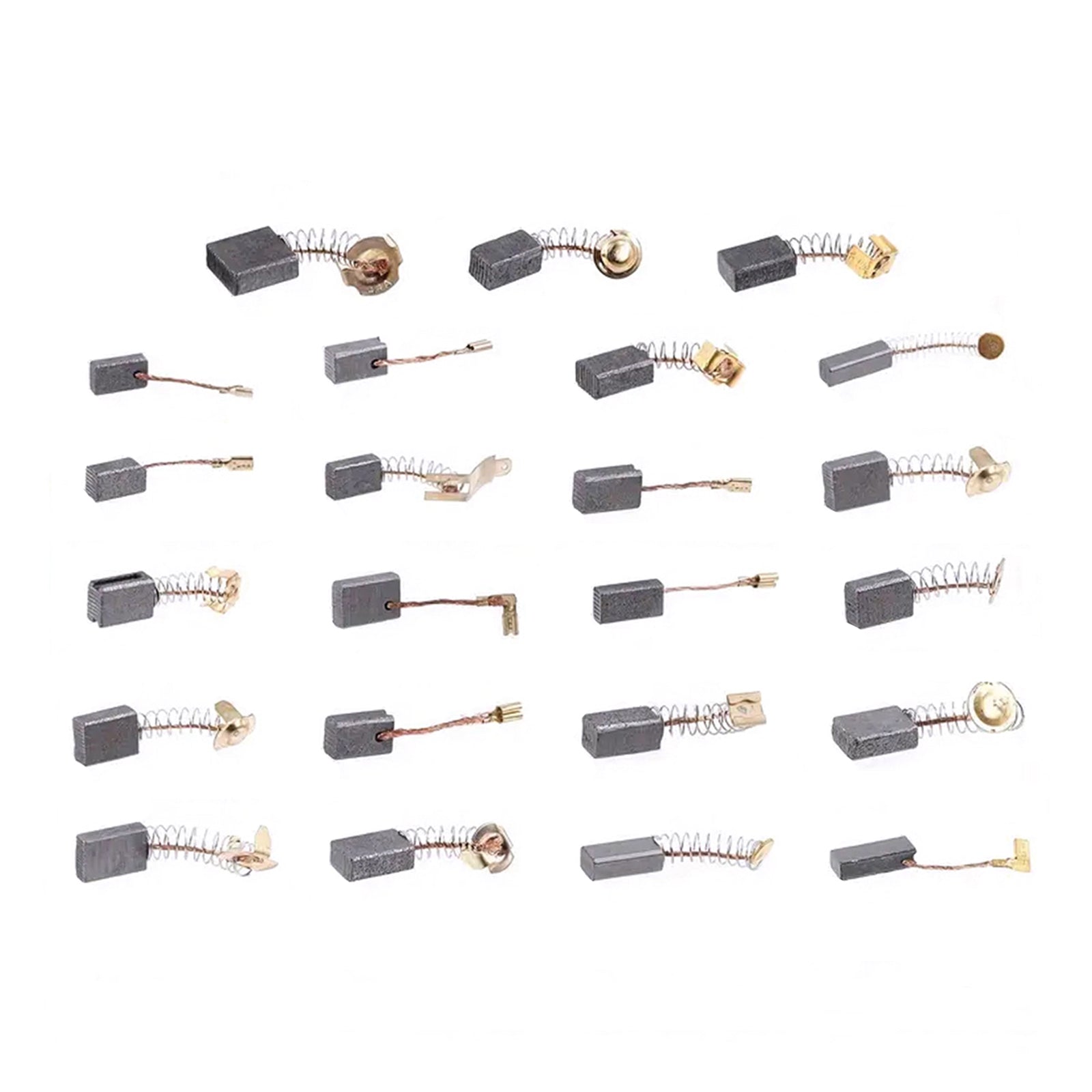 46Pcs Electric Motor Carbon Brushes 23 Sizes Replacement Repair Power Tool Part