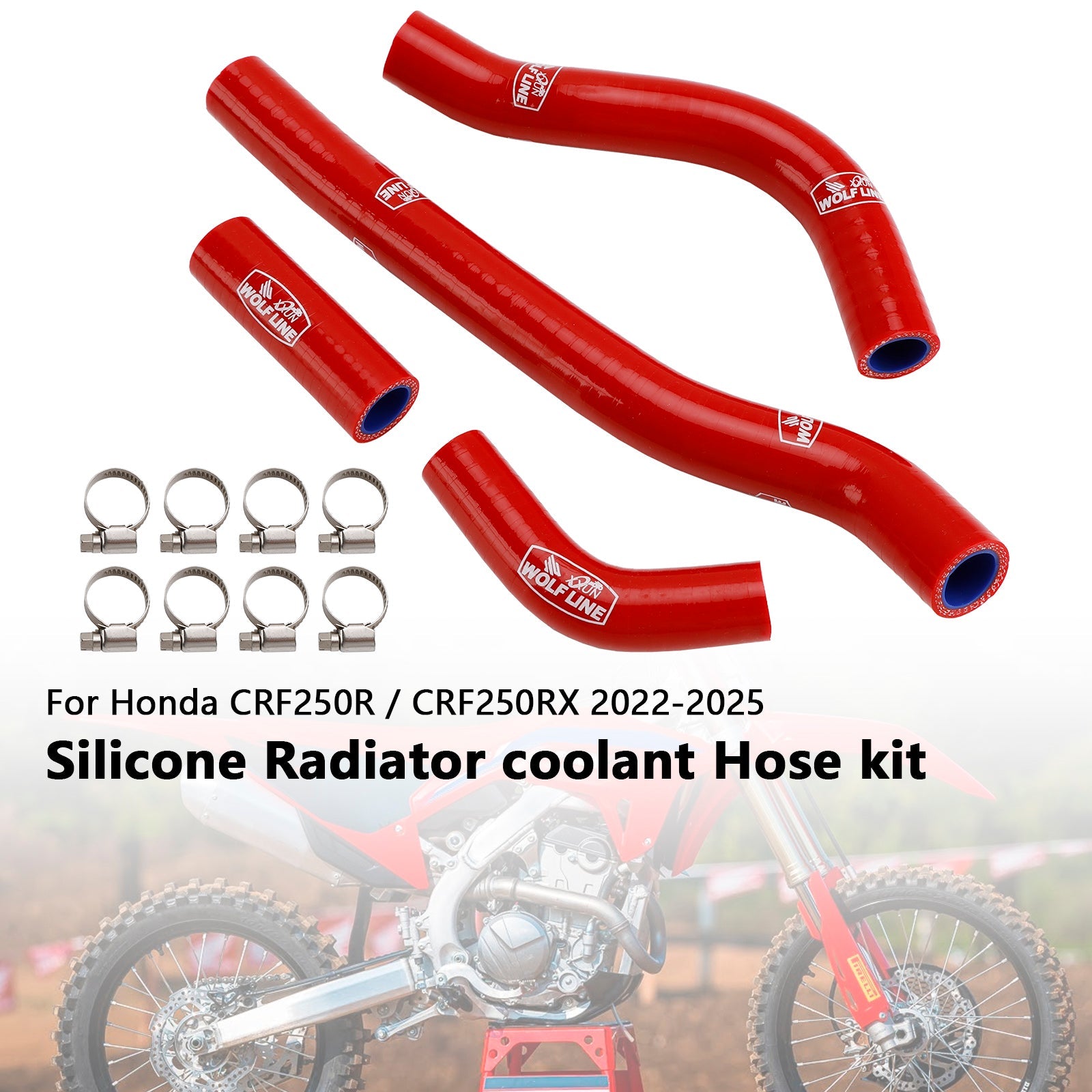 2022-2025 Honda CRF250R CRF250RX Silicone Radiator coolant Hose