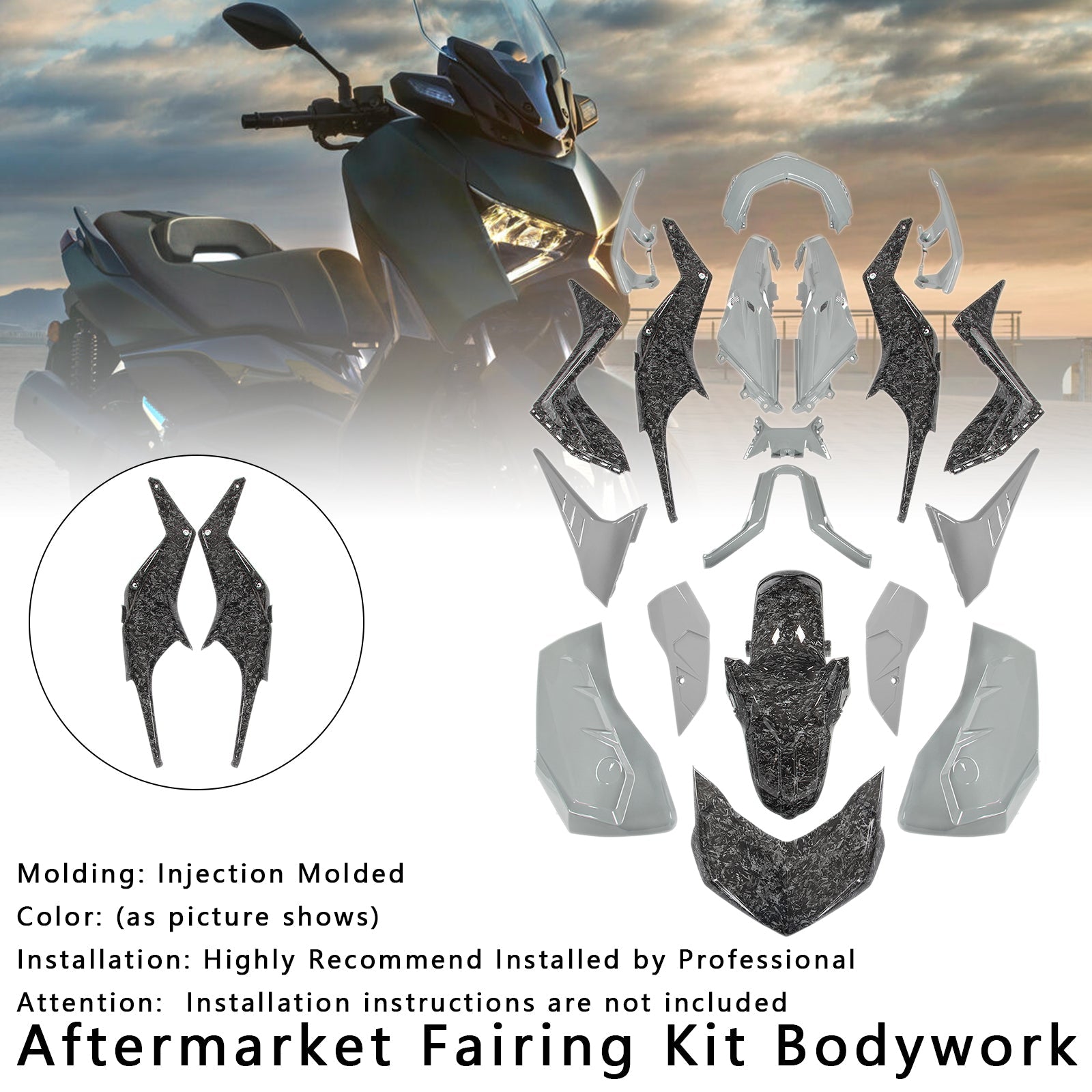 2023-2024 Yamaha X-MAX 300 XMAX Injection Bodywork Fairing Kit