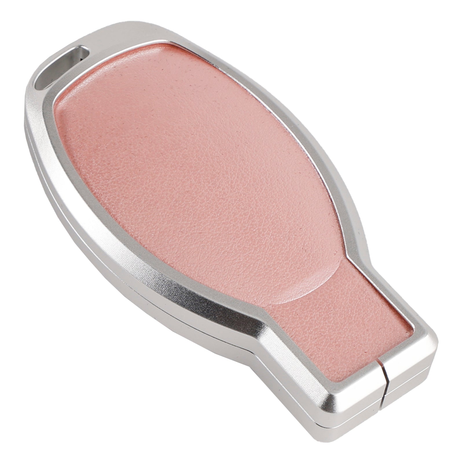 Benz GLC GLK CLS Leather Alloy Aluminum TPU Car Key Pink Case Cover