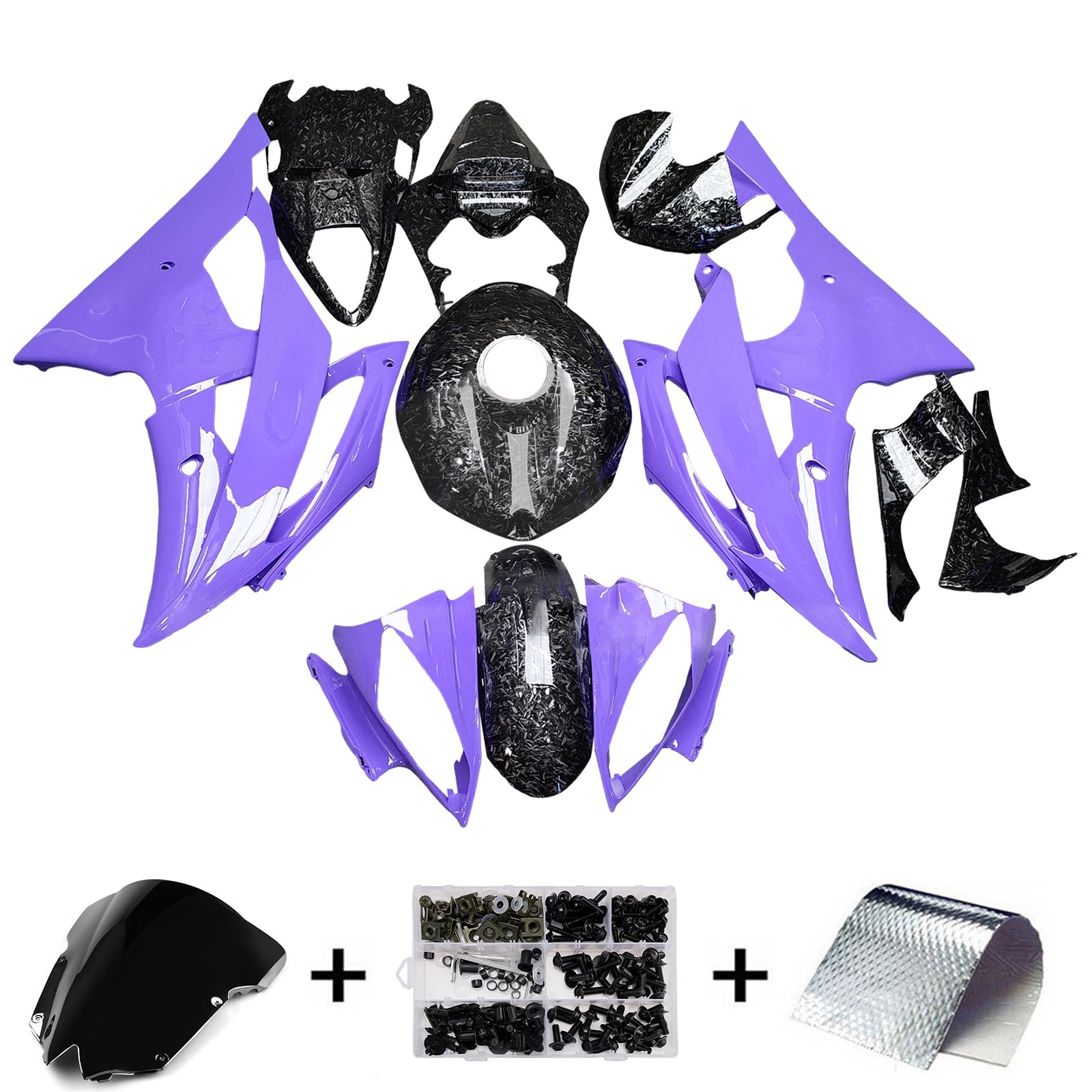 Injection Fairing Kit Bodywork Plastic ABS For Yamaha YZFR6 YZF-R6 2008-2016
