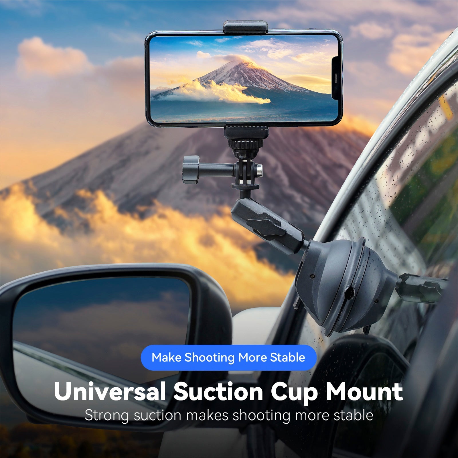 Universal Lightweight Strong Suction Cup Bracket For Dji Gopro13/Insta 360 Go3