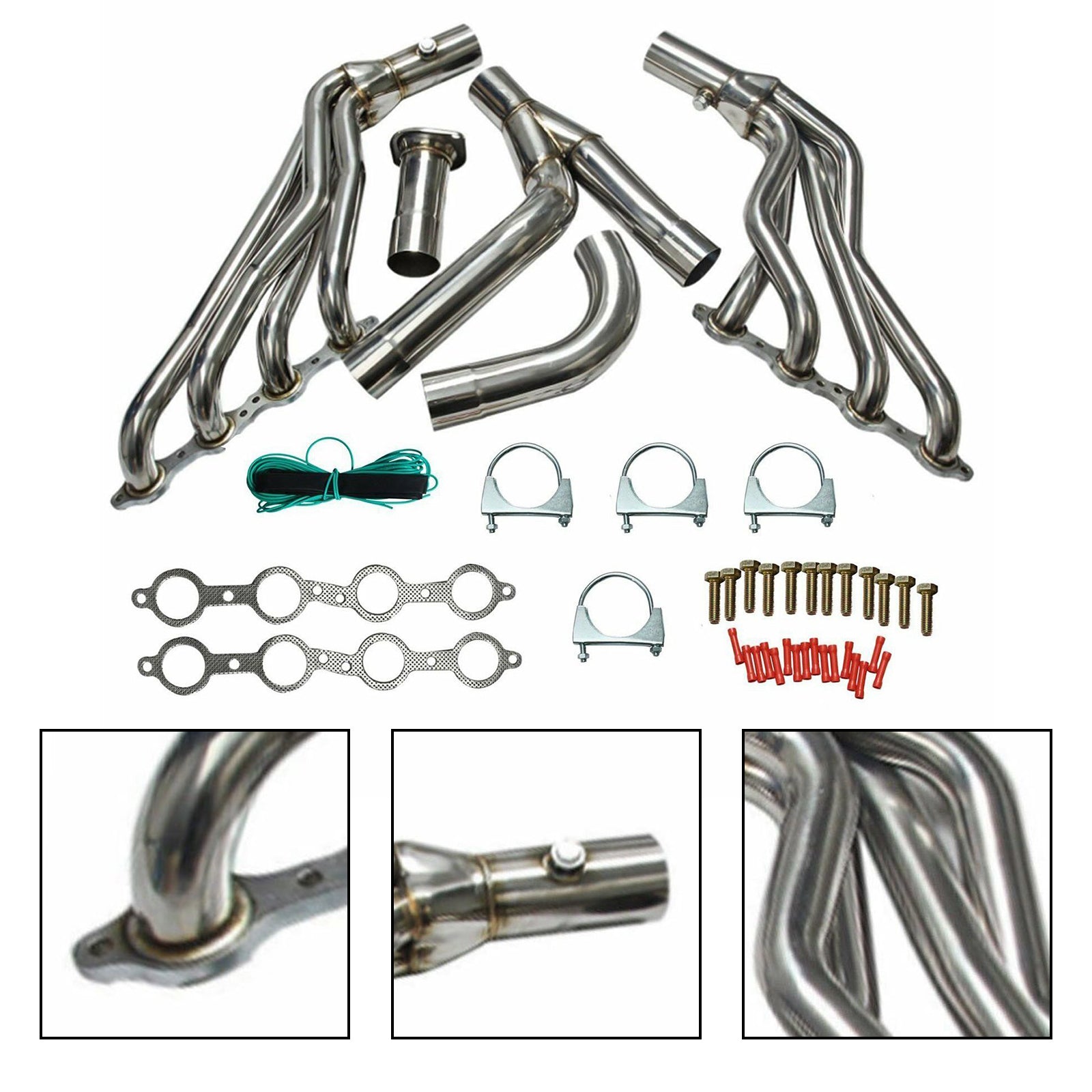 Exhaust Header fit Chevy GMT800 Silverado/Sierra 1500 2WD/4WD 4.8 5.3 6.0 99-06