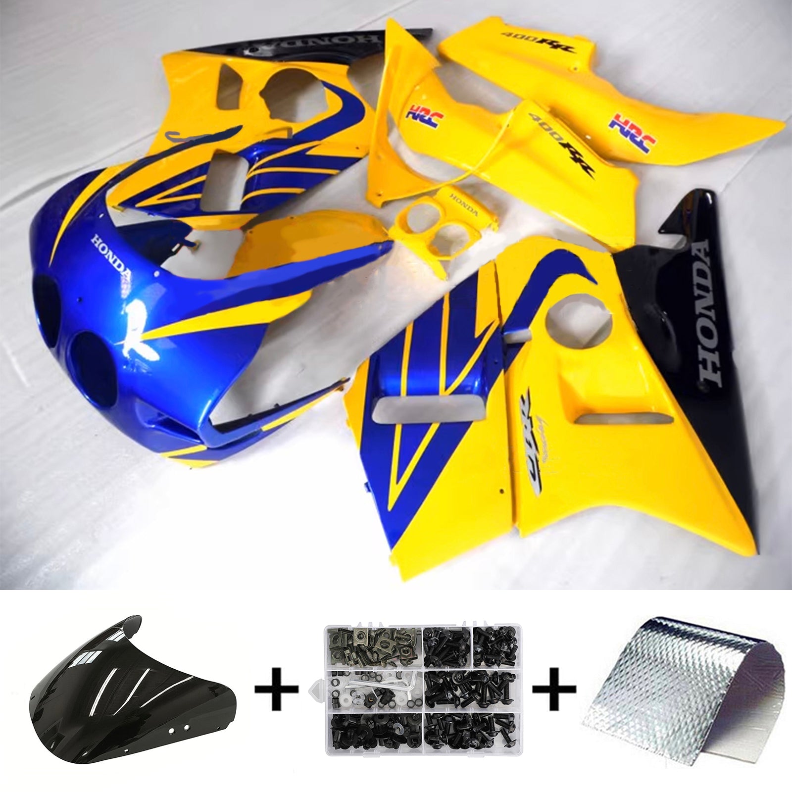 Amotopart Honda CBR400RR NC23 1987-1989 Kit Carenado Carrocería Plástico ABS