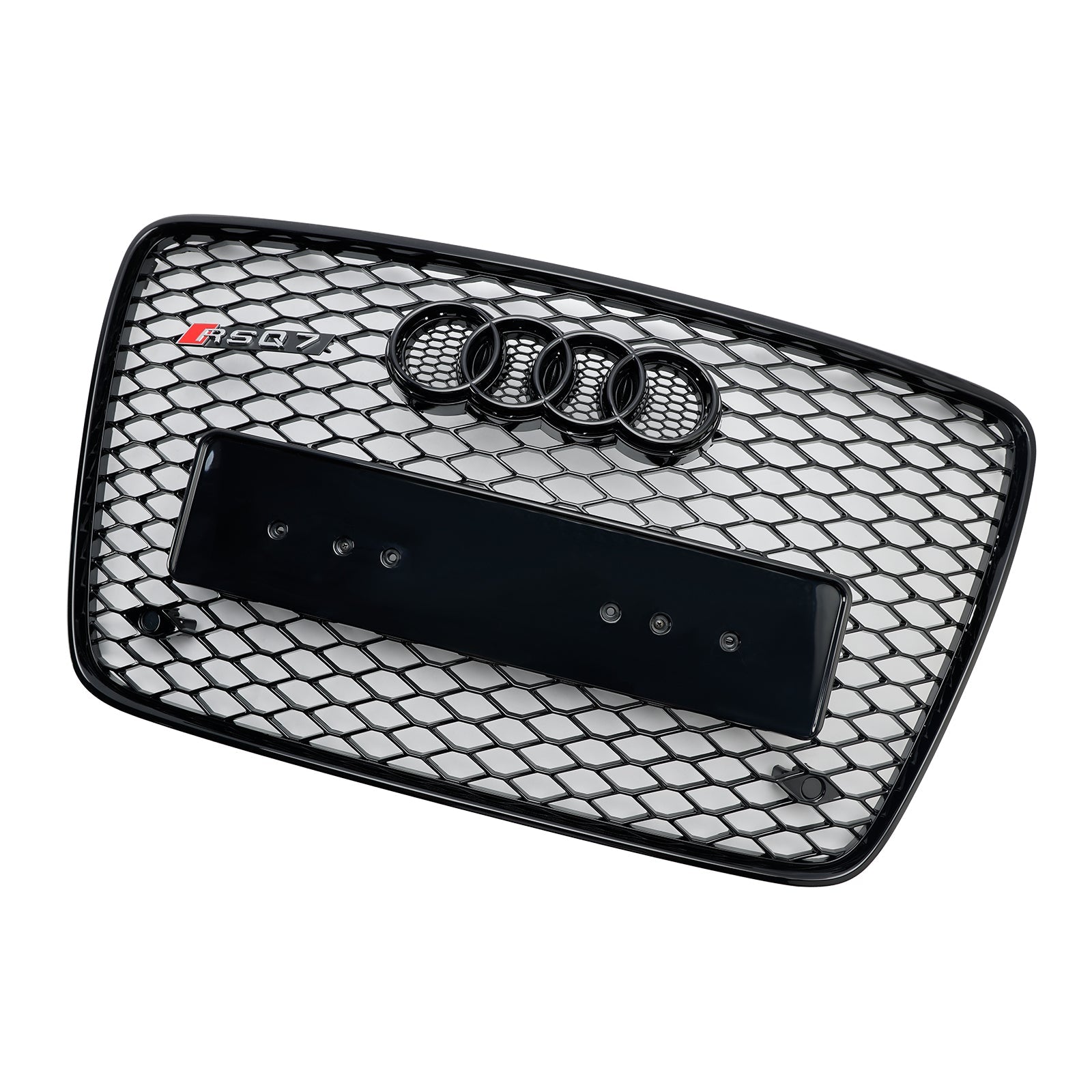 Gloss Black Front Bumper Radiator Vent Mesh Grille Grill Fit Audi Q7 2005-2015