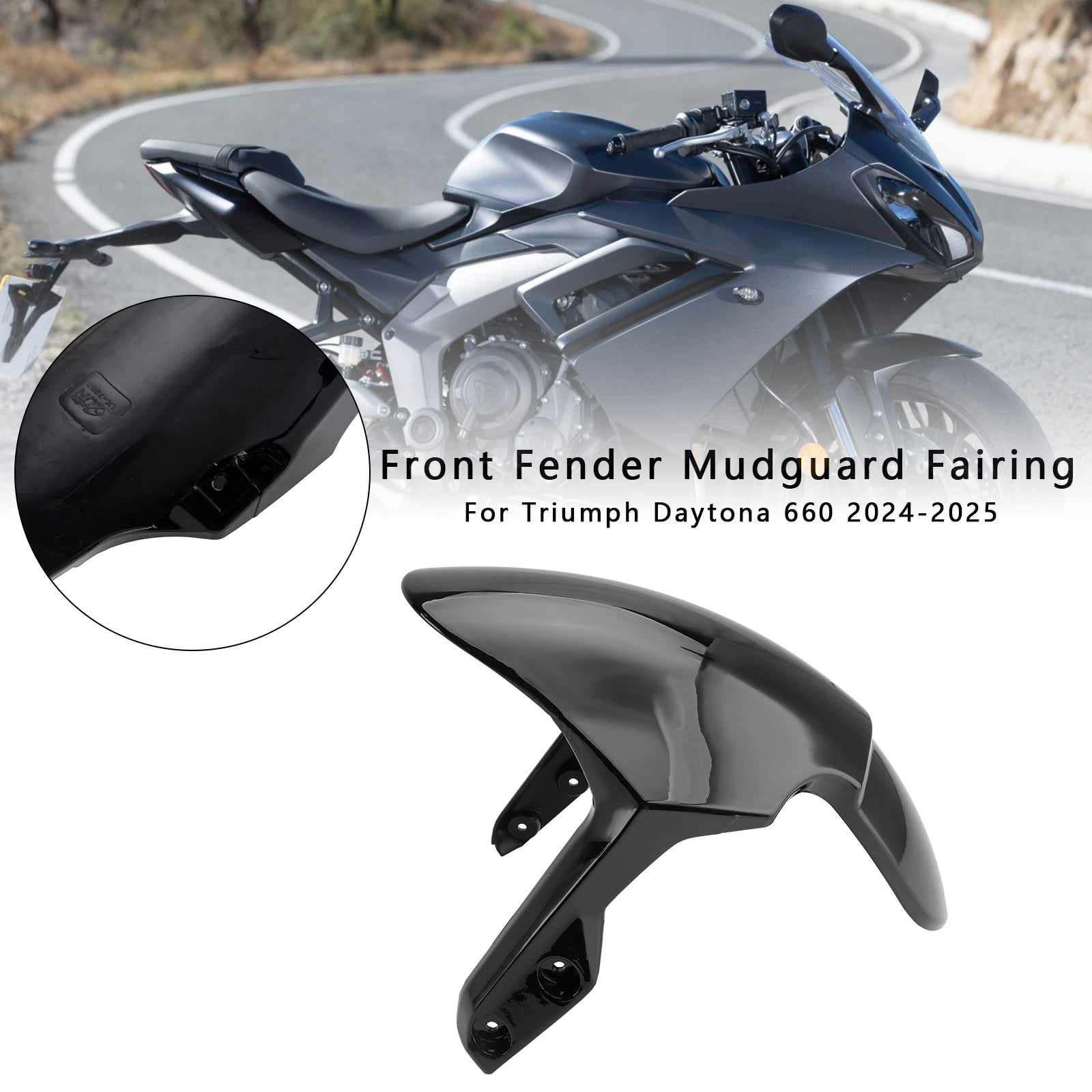 2024-2025 Daytona 660 Front Fender Mudguard Fairing Cowl