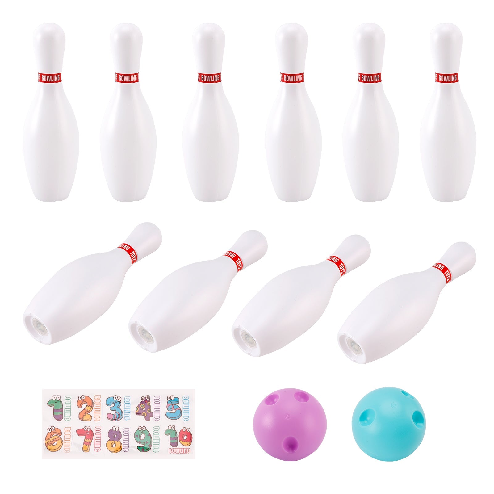 19cm Luminous Bowling Ball Set Kid Indoor & Outdoor Party Game Toy Gift