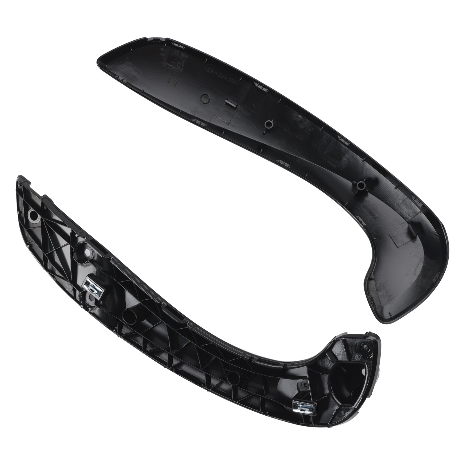 Front Left Inner Door Handle Base+Cover Set Black for Renault Megane MK3 Fluence