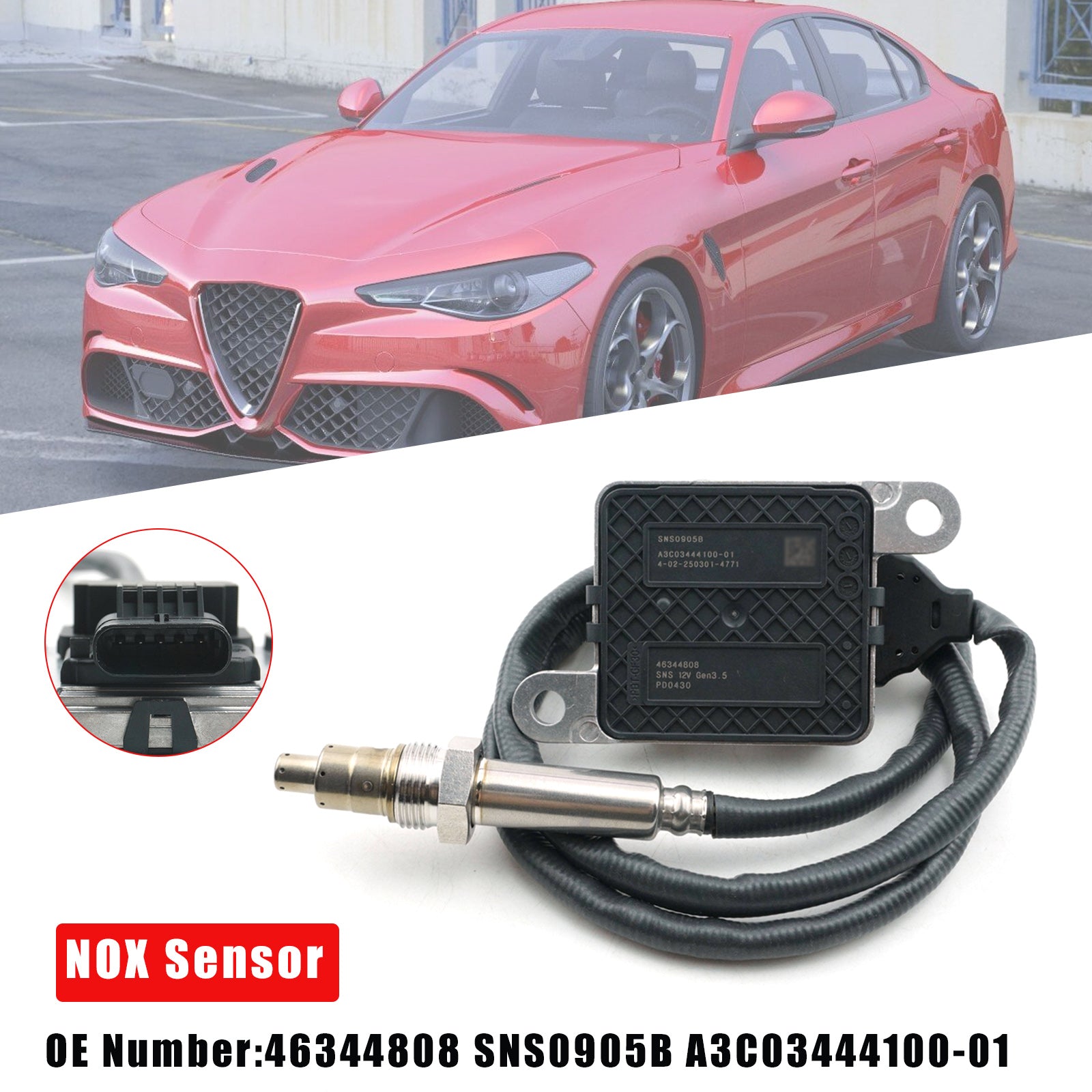 For Alfa Romeo Giulia 2.2D 2015 2016 2017 2018 NOX Sensor 46344808