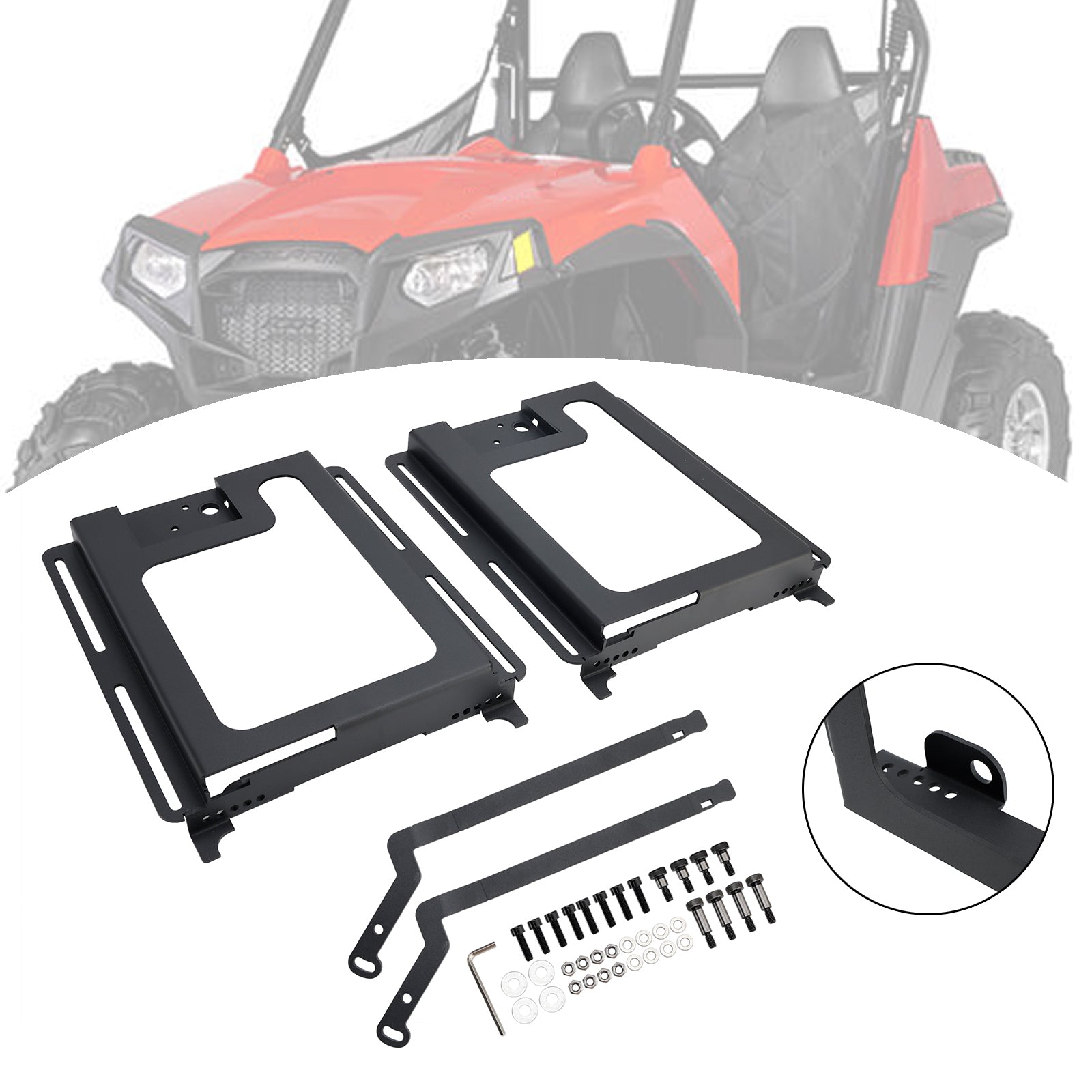 Polaris RZR XP Turbo 2X Lower Recline Seat Bases Set